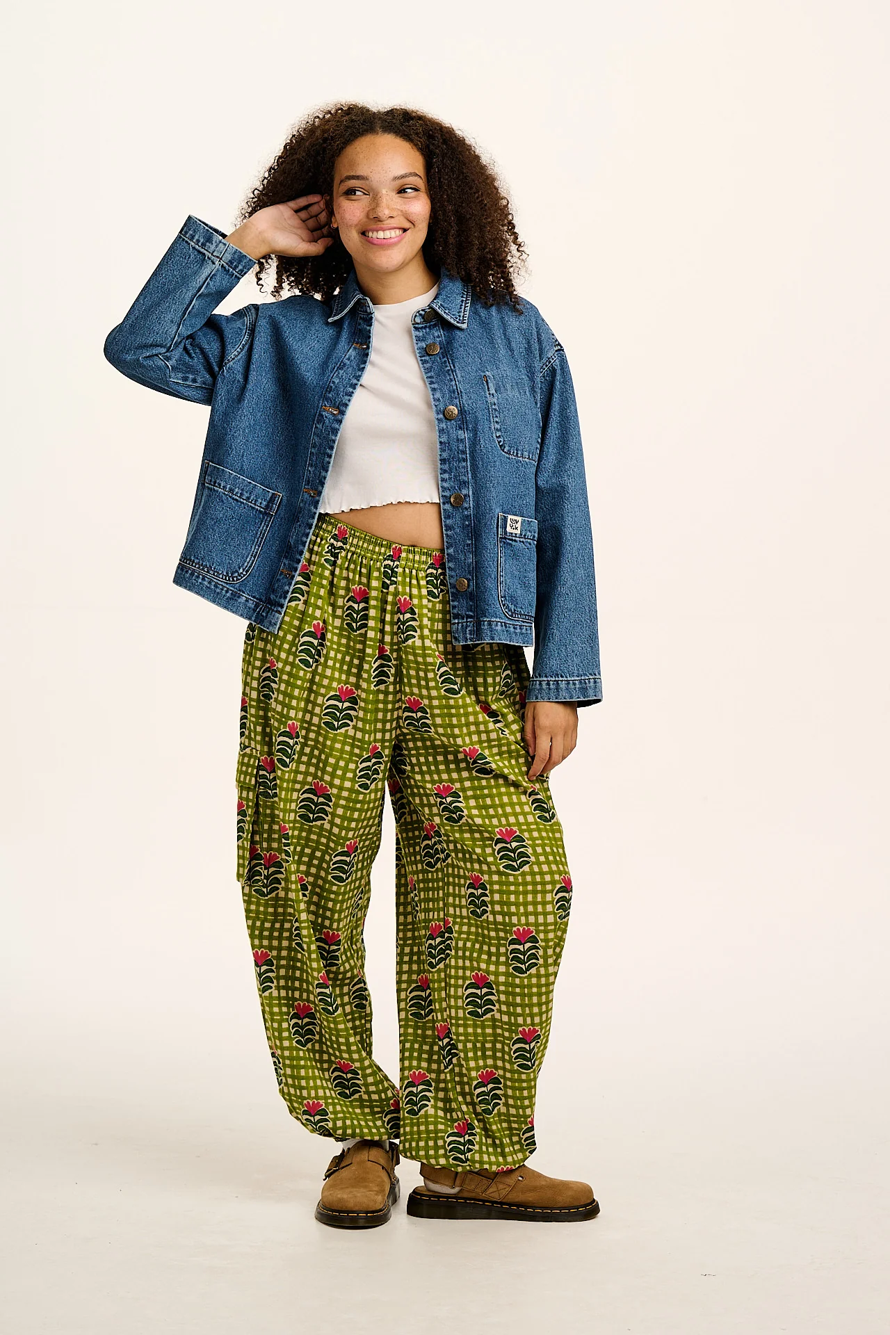 Connie - Denim Jacket in Mid Wash Blue