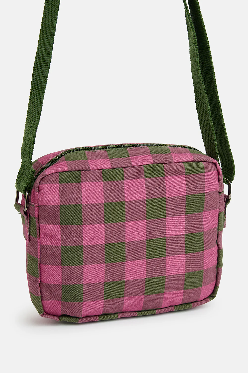 Dara - Crossbody Bag in Pink and Green Checkerboard