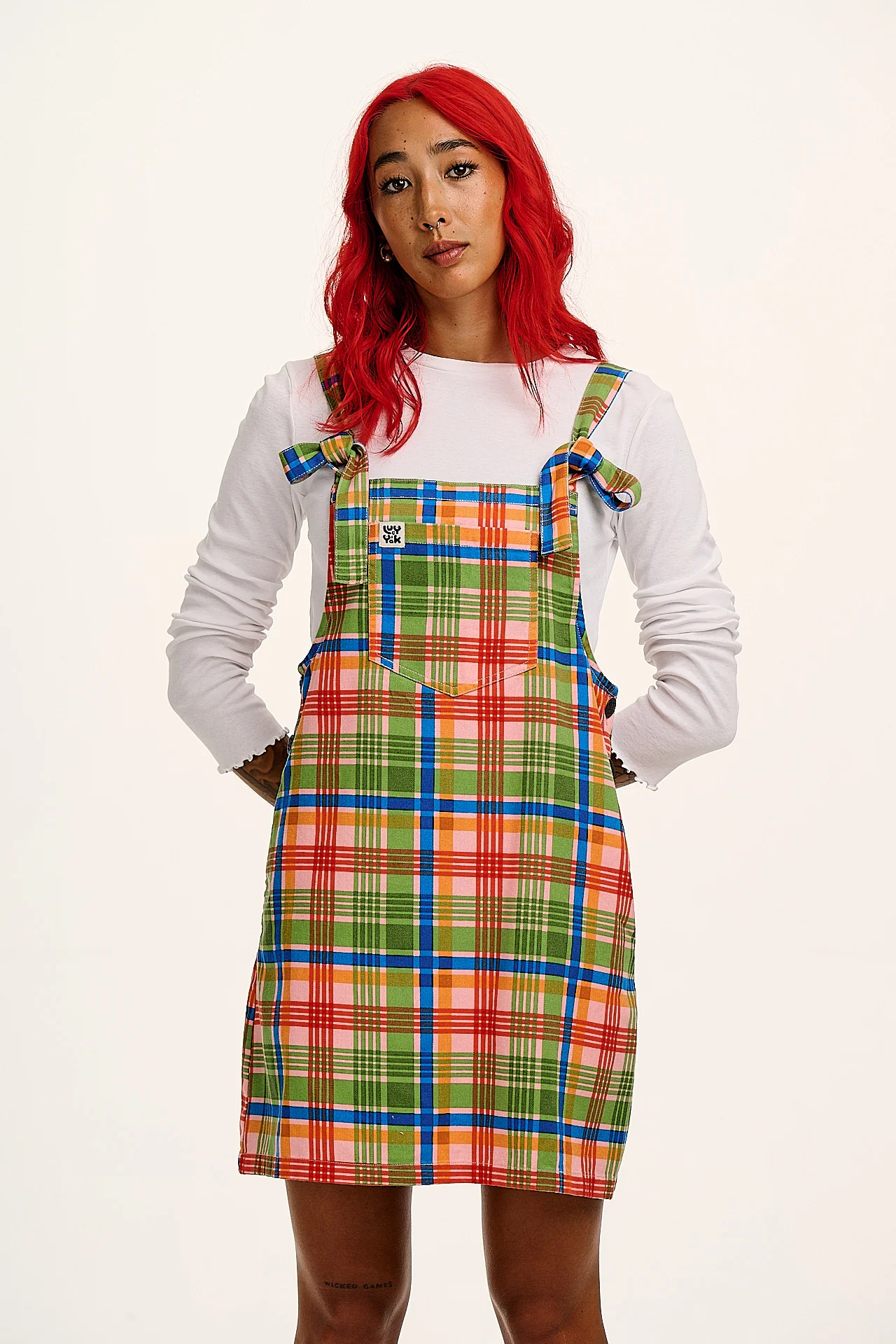 Mini Pini - Cotton Dress in Kitchen Check
