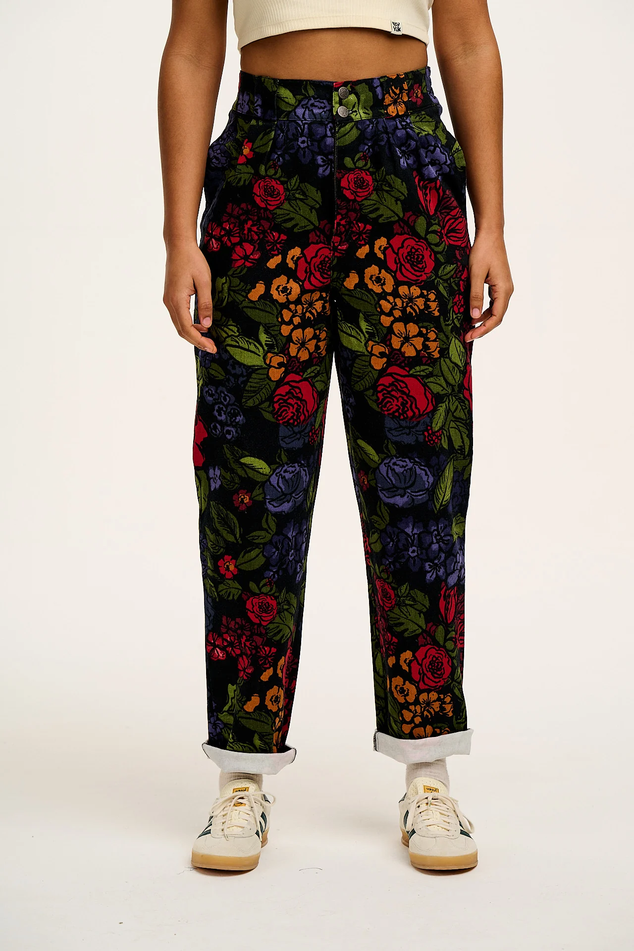Addison - Cotton Jeans in Maria Print