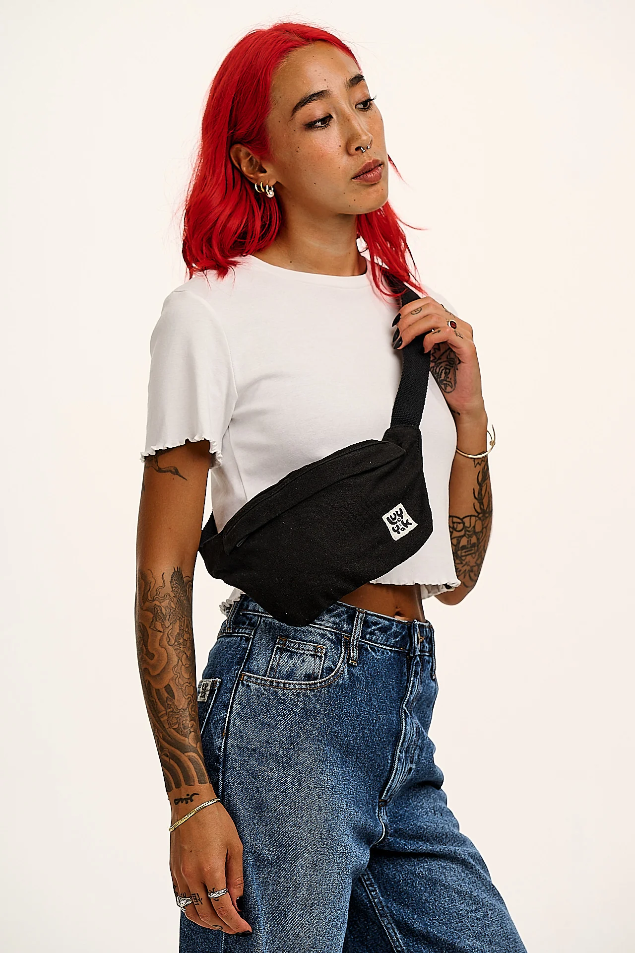 Brodie - Canvas Bumbag in Black