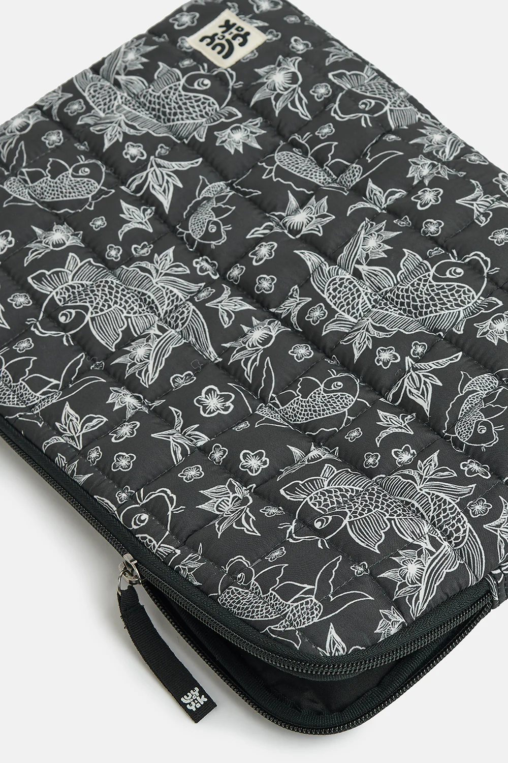 Emelien - 13 Laptop Case in Black Koi Print