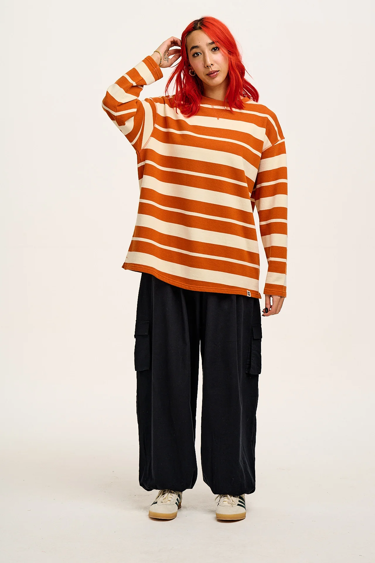 Rumi - Wide Leg Cotton & Linen Trousers in Black