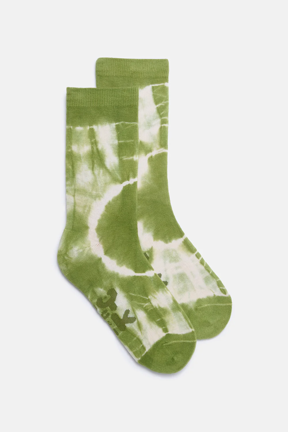 JoJo - Cotton Socks in Green & Ecru