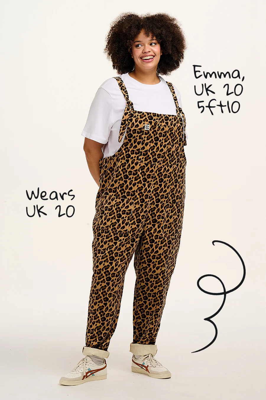 Original - Corduroy Dungarees in Leopard Print
