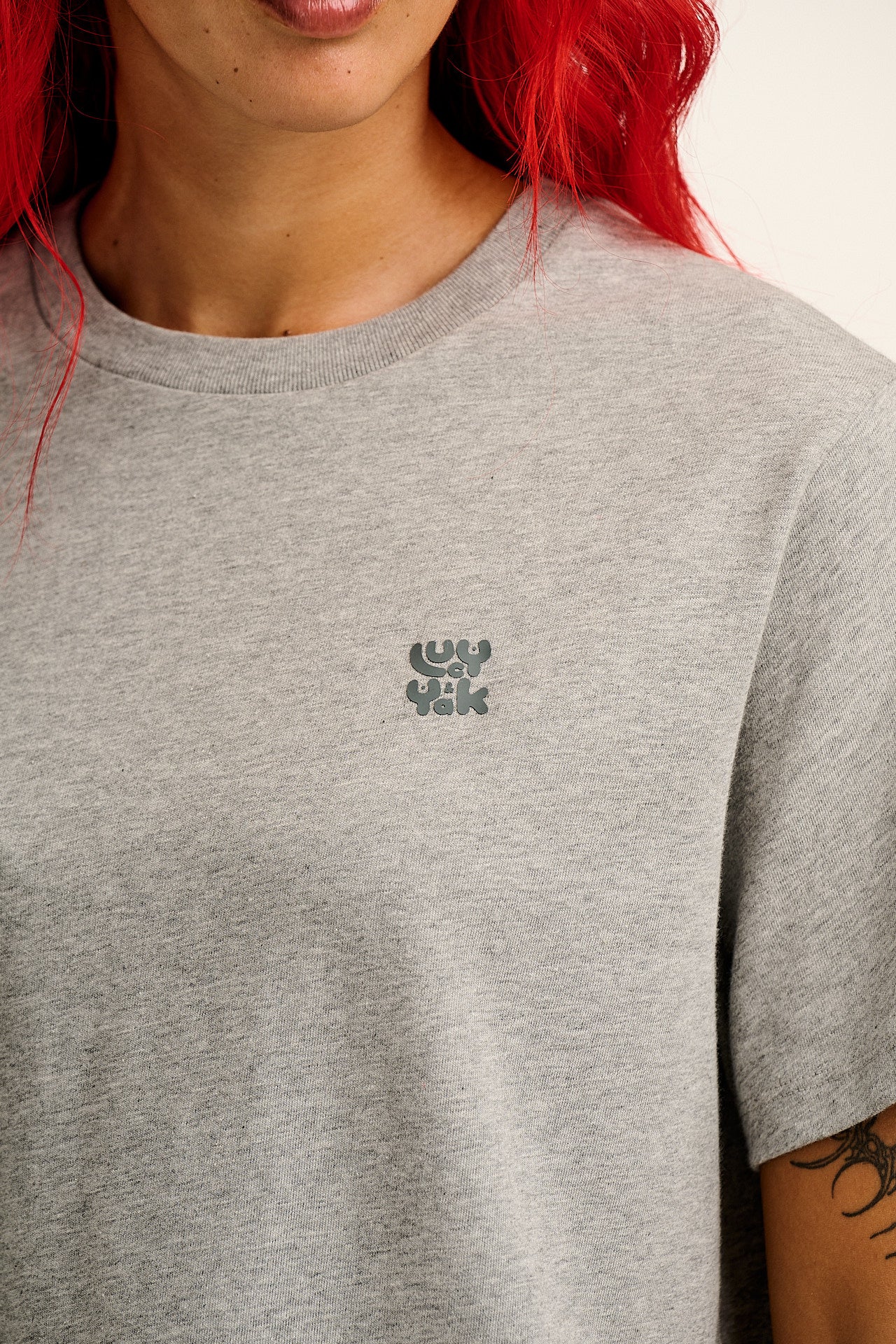 Denver - Cotton Tee in Grey Marl