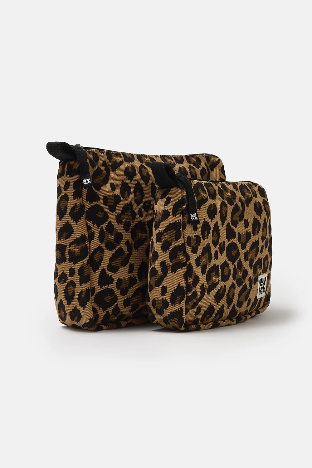 Malina - Cotton Washbag in Leopard Print