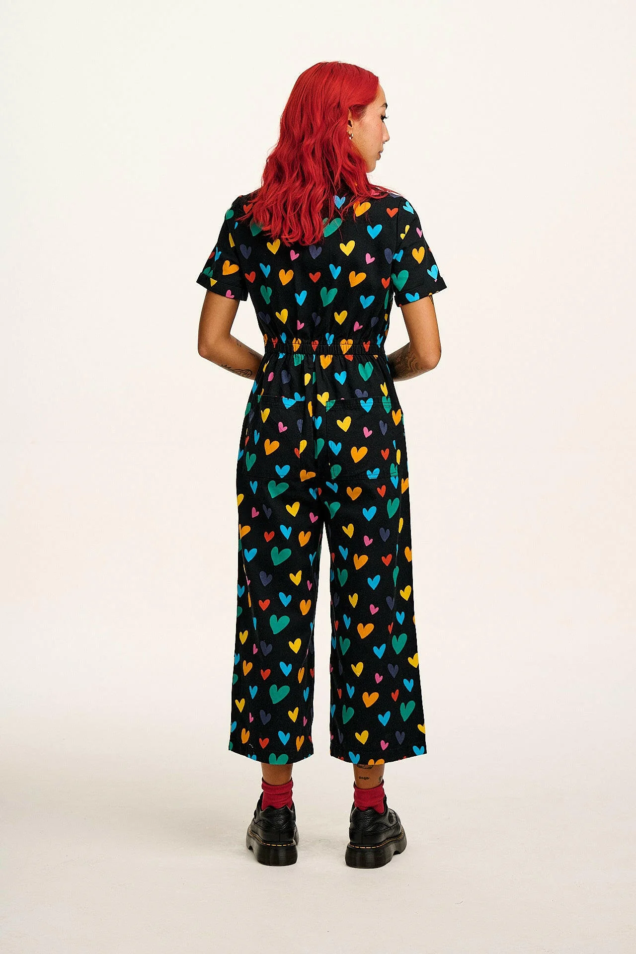 Ragan - Cotton Jumpsuit in Multi Cupid Print