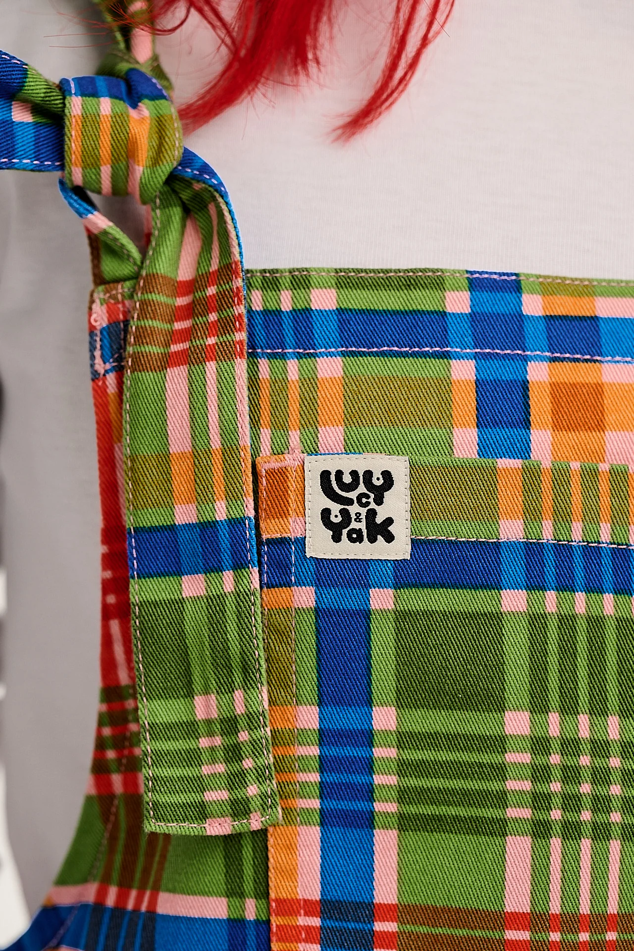 Mini Pini - Cotton Dress in Kitchen Check