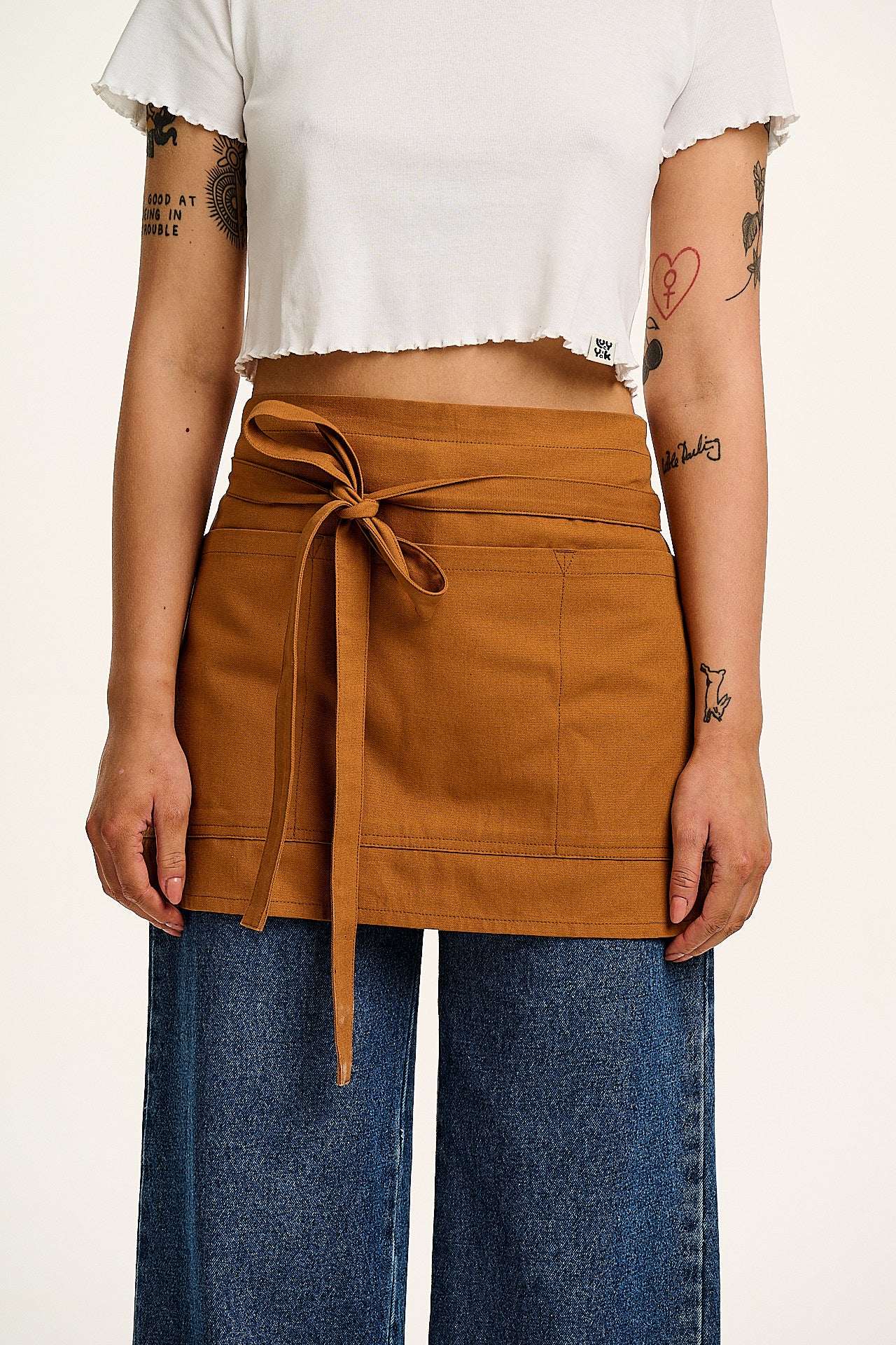 Millau - Midweight Cotton Waist Apron in Tan