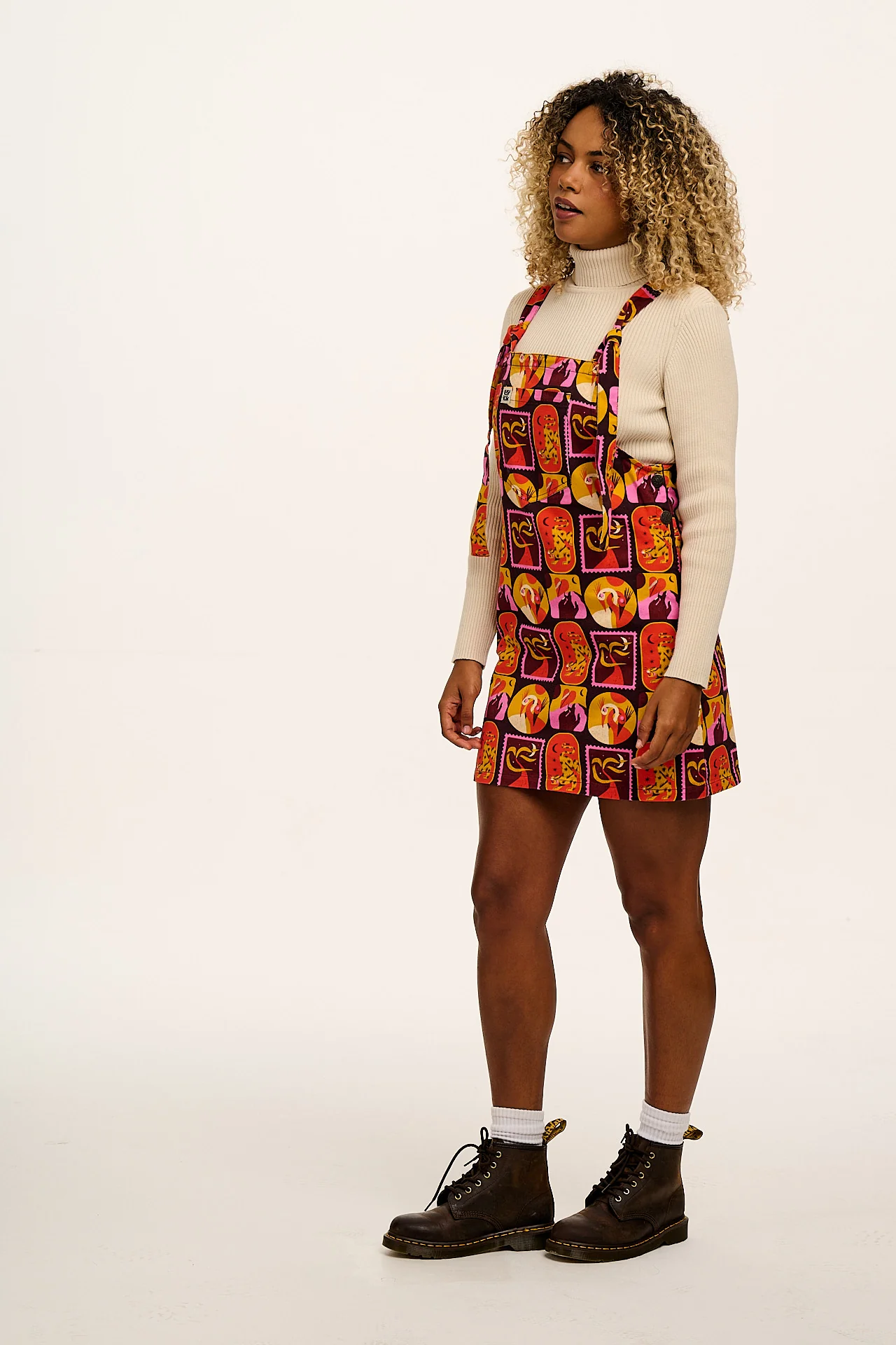 L.E. Mini Pini - Cotton Dress in Artist Print by Hugo Alberto