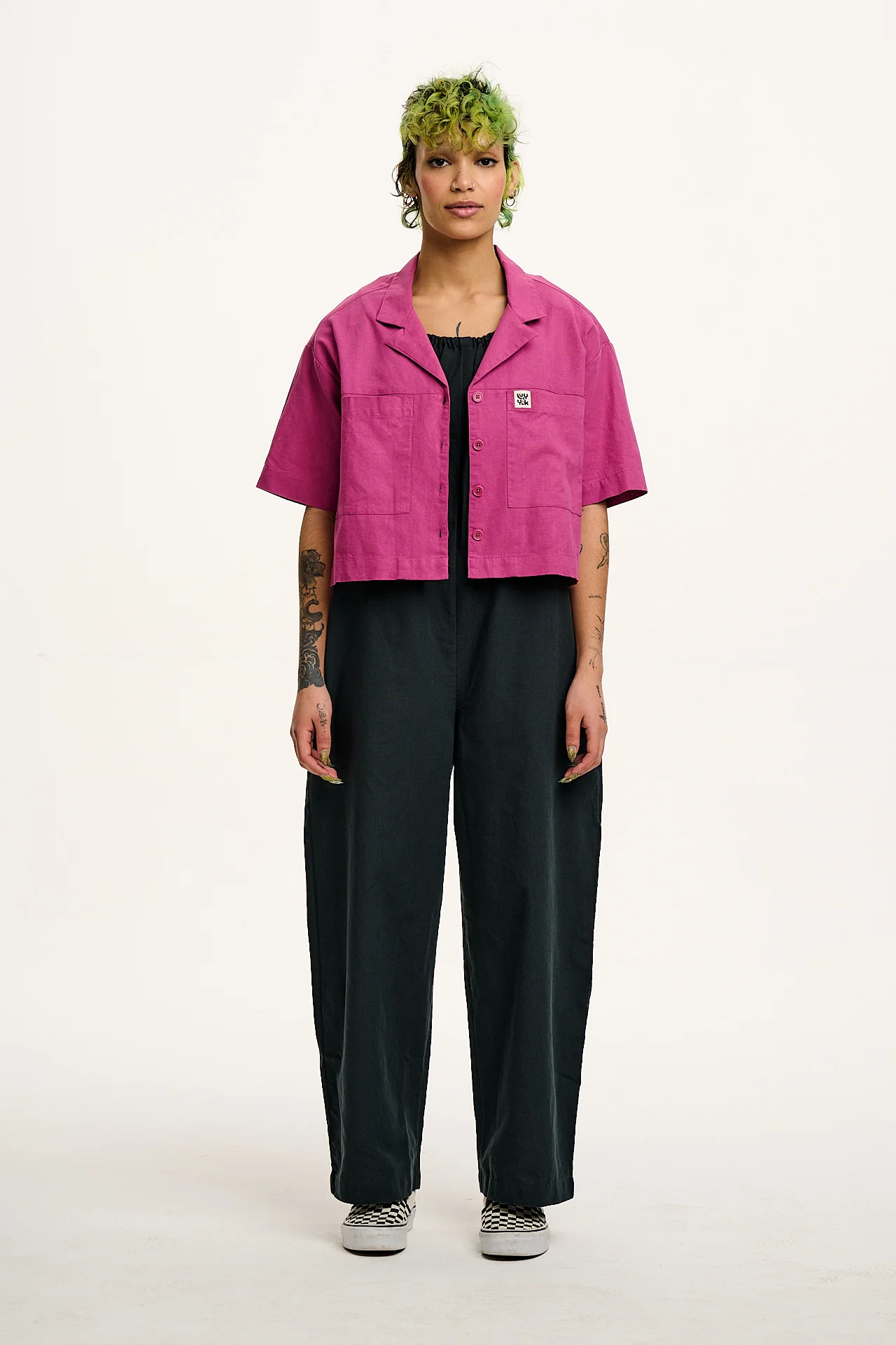 Ramona - Cotton & Linen Jumpsuit in Black