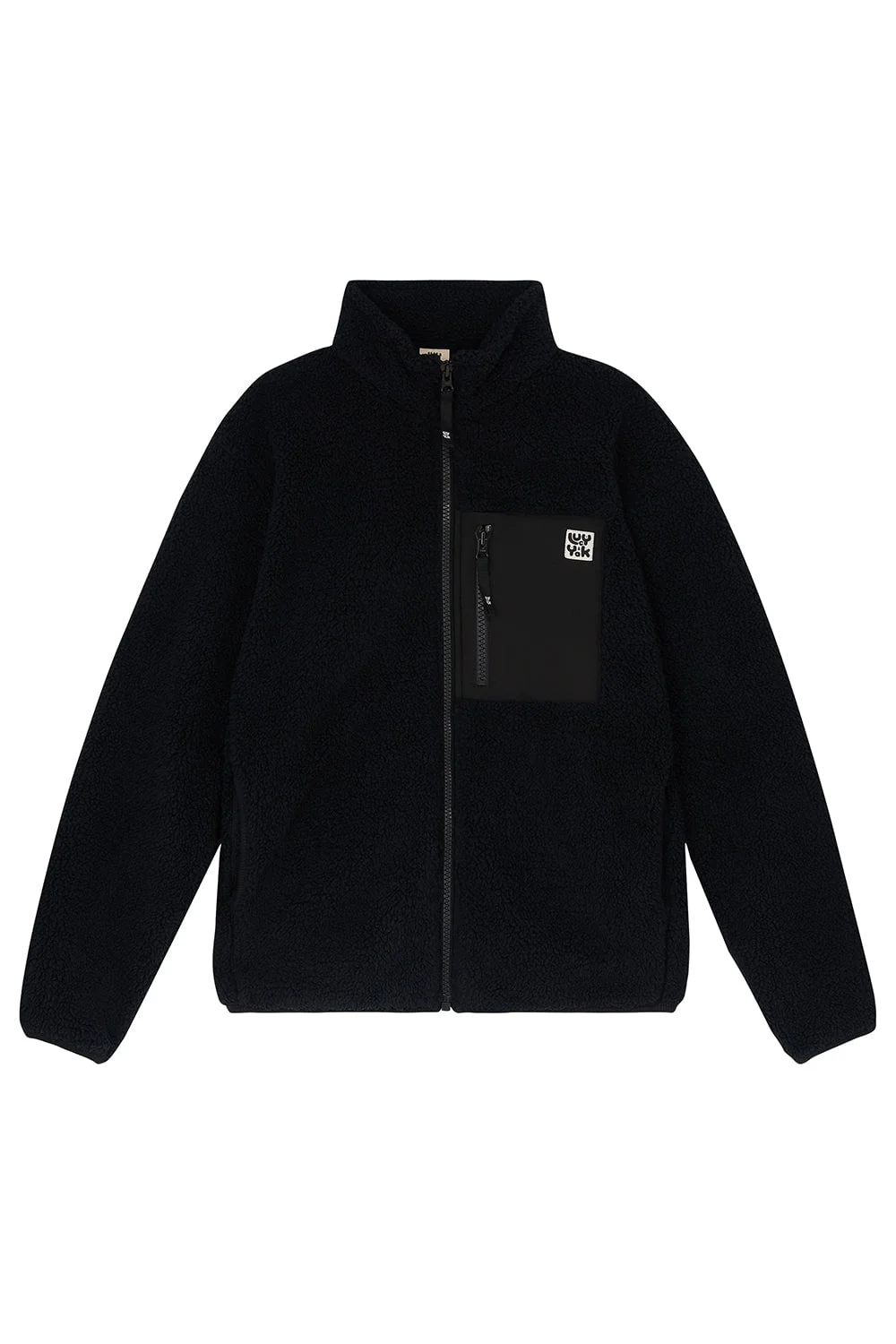 Harper - Borg Fleece Jacket in Black