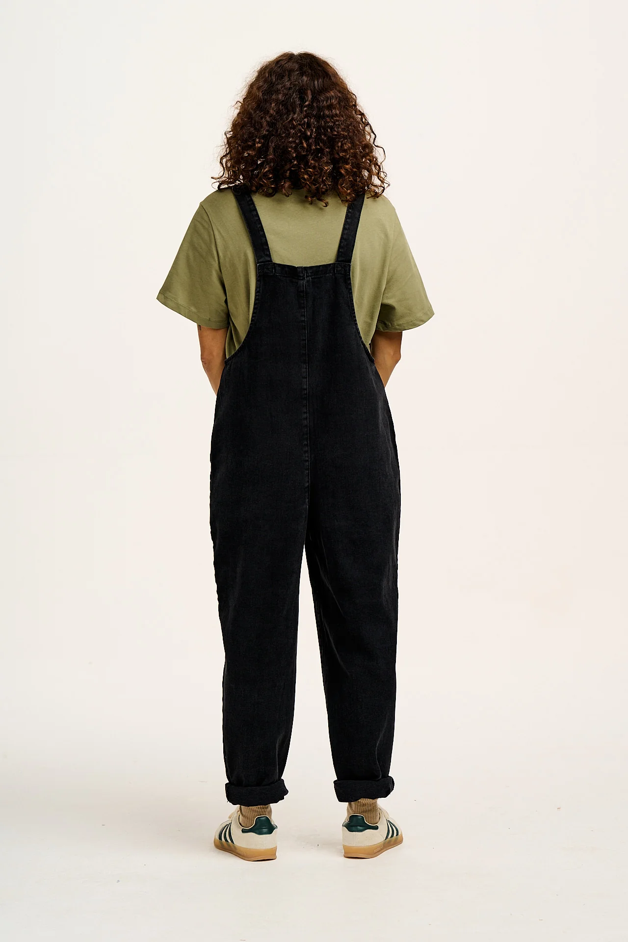 Original - Denim Dungarees in Washed Black