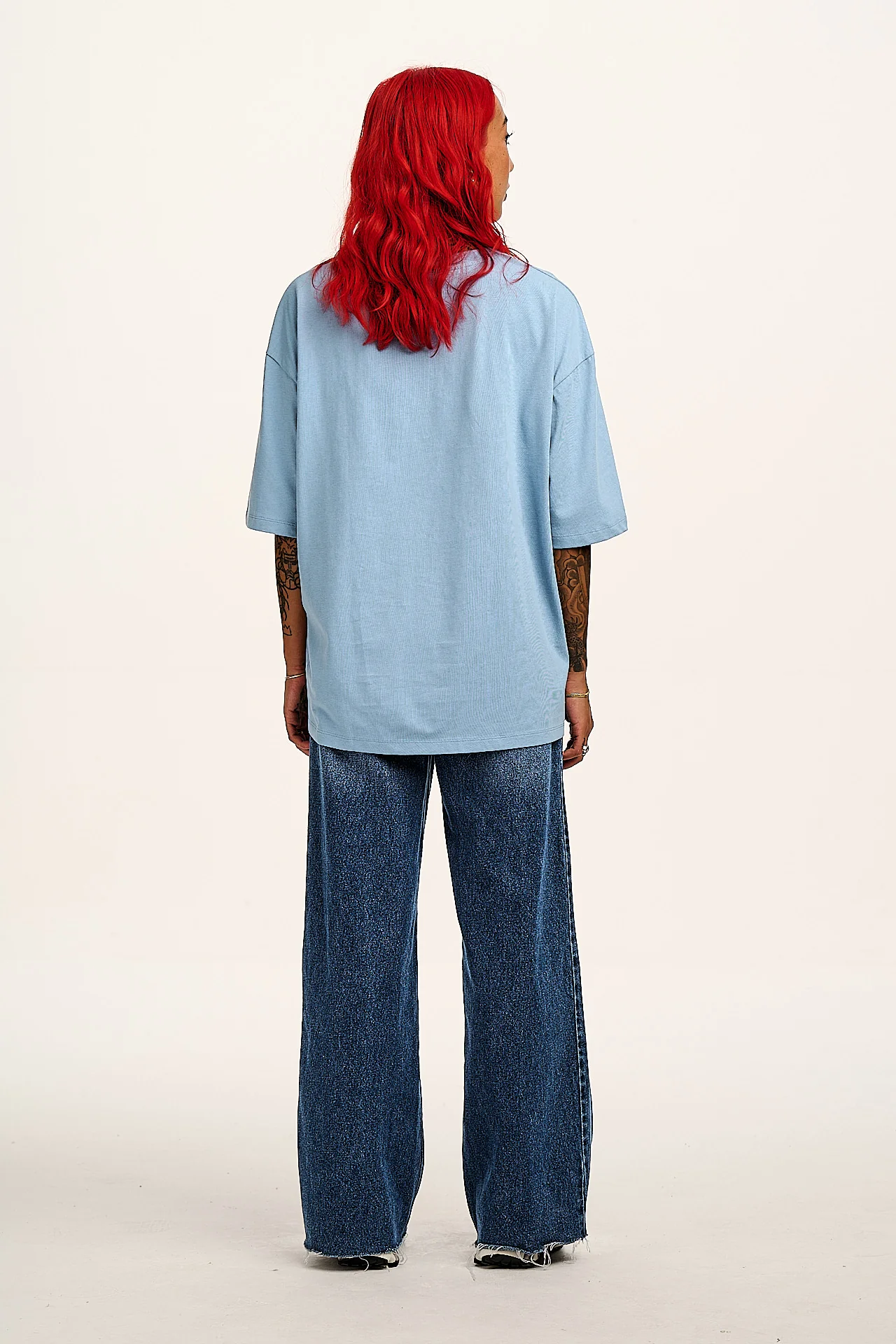 Benny - Oversized Cotton Tee in Matisse Cats Print