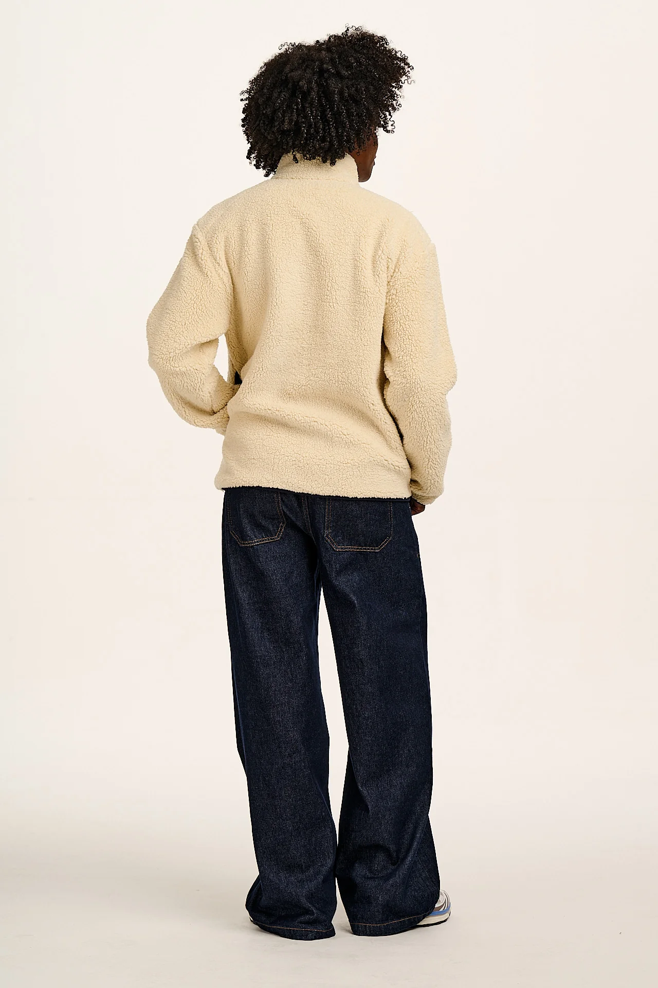 Harper - Borg Fleece Jacket in Cream