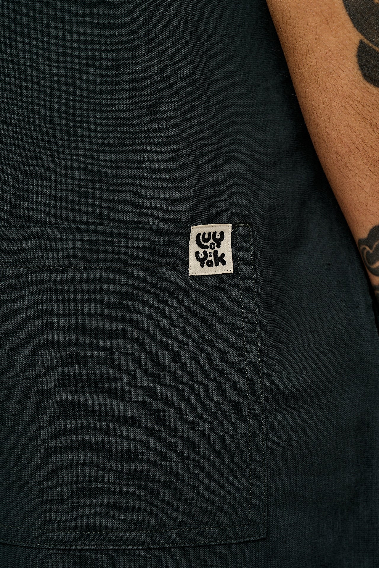 Ramona - Cotton & Linen Jumpsuit in Black