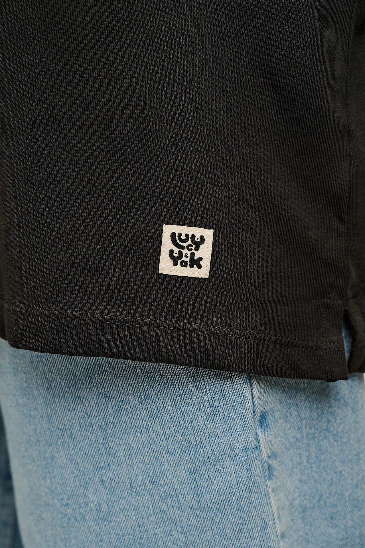 Murat - Oversized Cotton Long Sleeve Tee in Black & White Sunflower Print