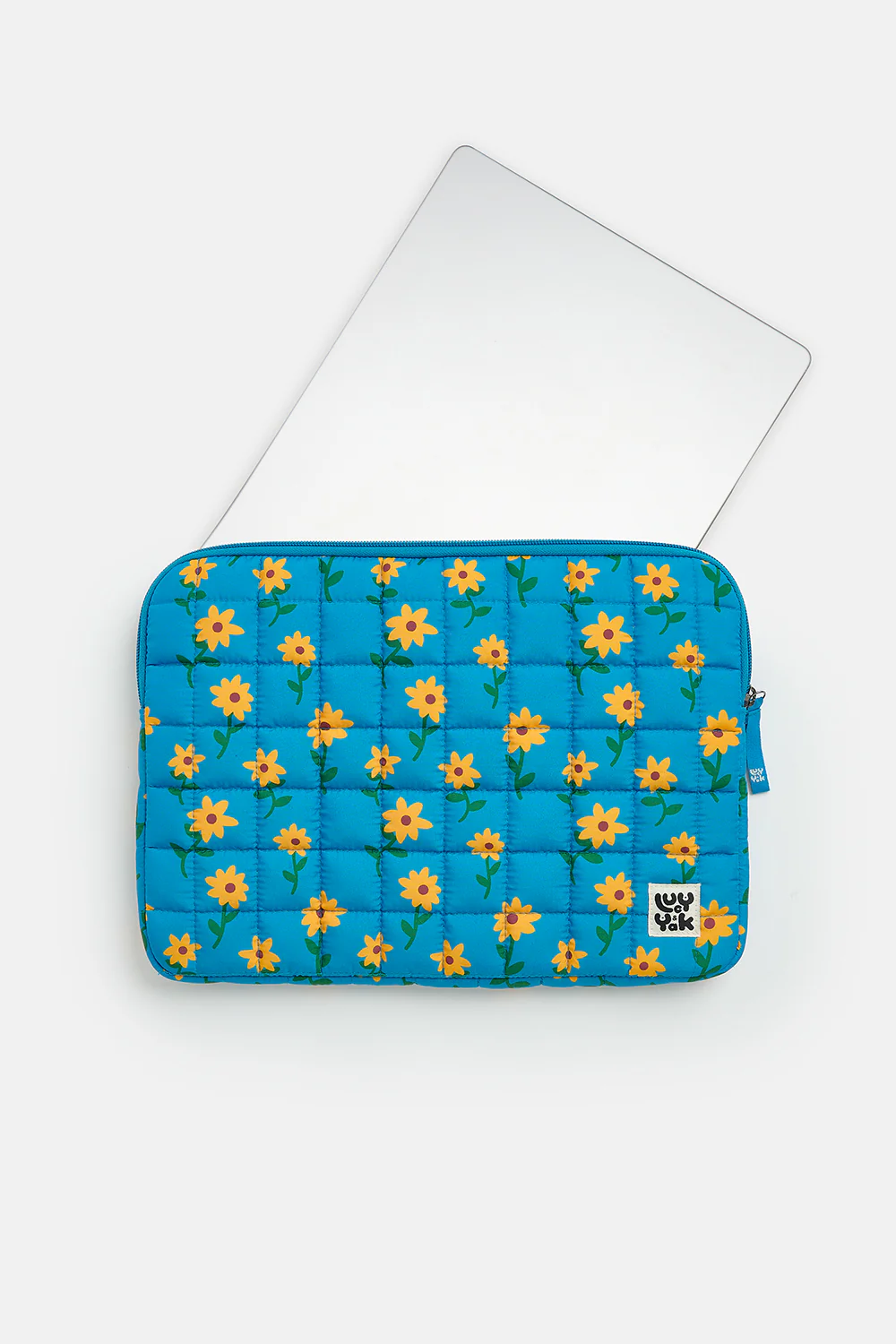 Emelien - 13 Laptop Case in Blue Sunflower Print