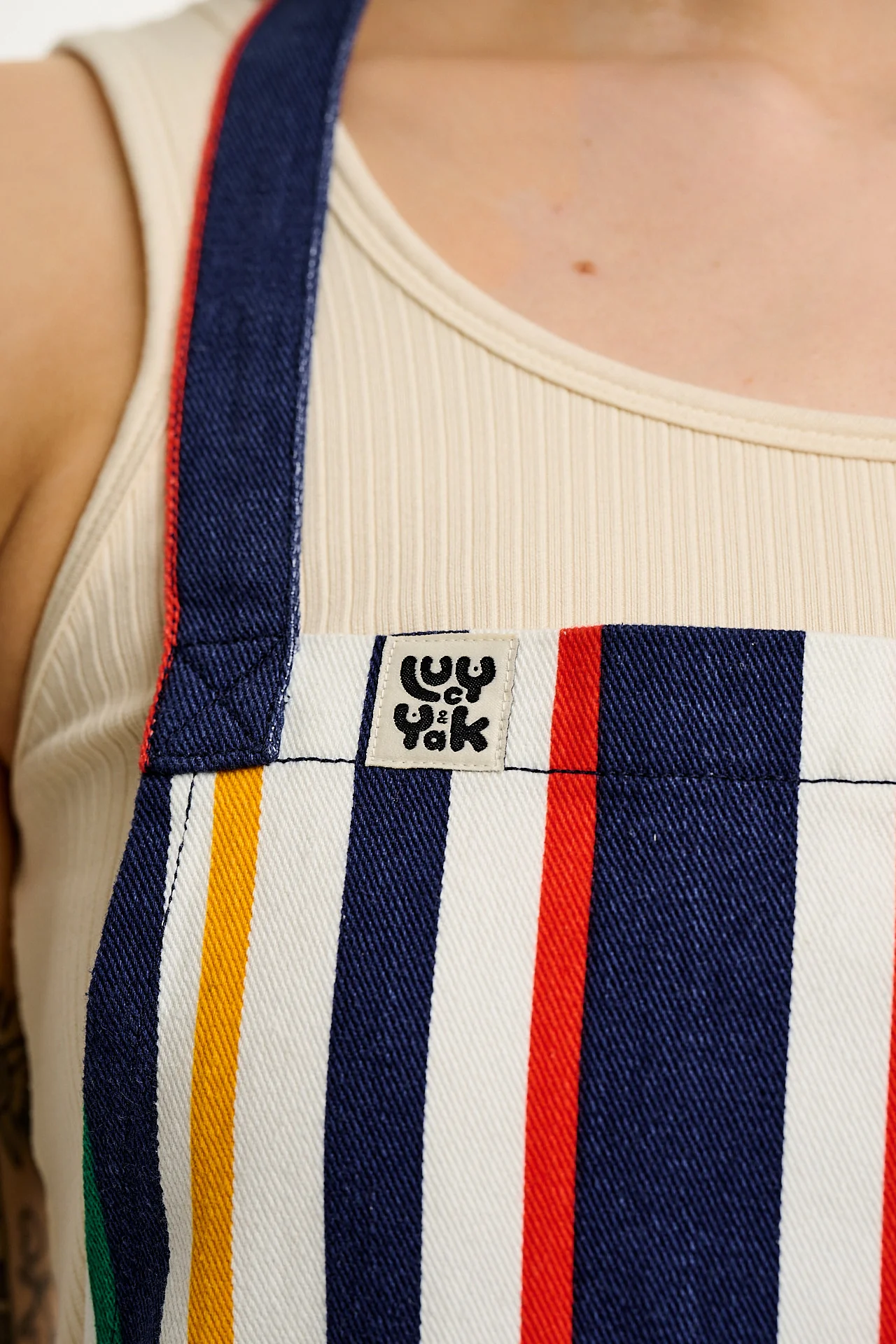 Amaia - Midweight Apron in Brighton Stripe Print