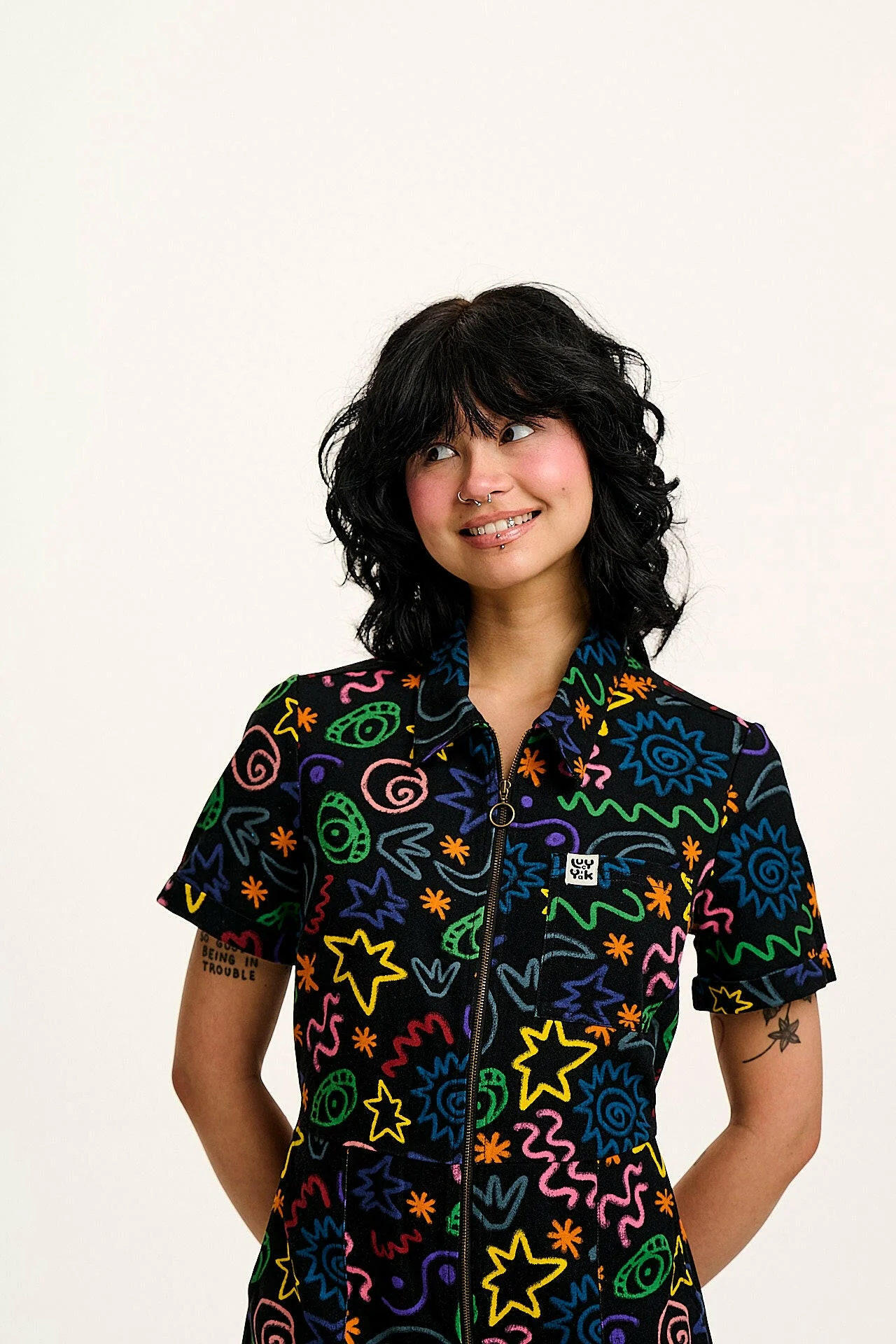 Ragan - Cotton Jumpsuit in Apollo Print