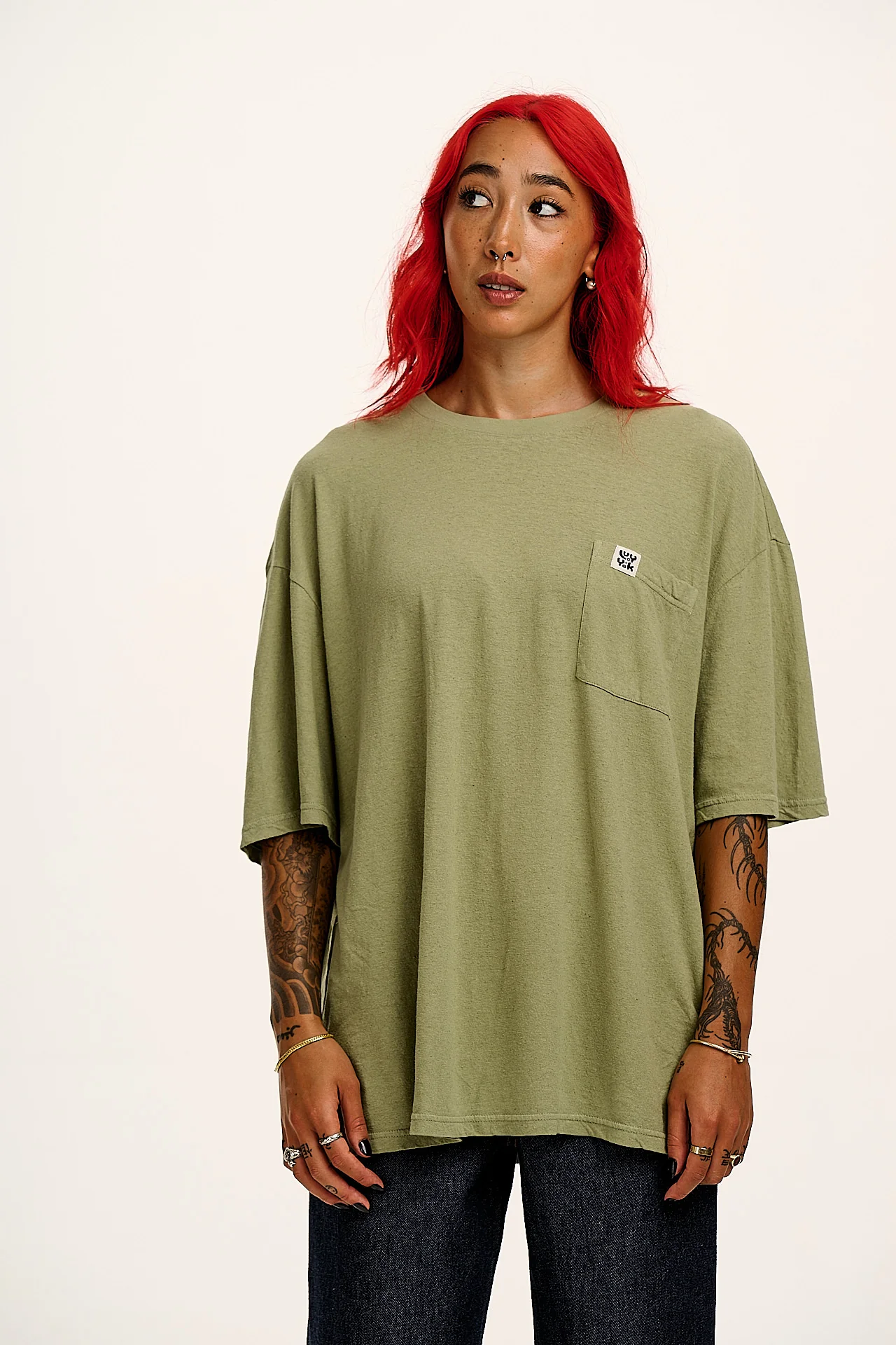 Toulon - Short Sleeve Pocket Tee in Sage Green