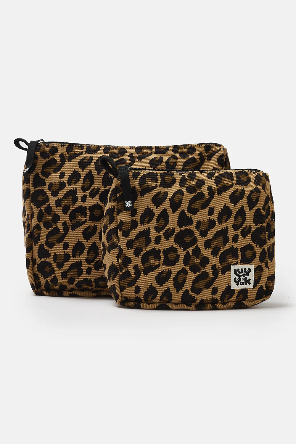 Malina - Cotton Washbag in Leopard Print