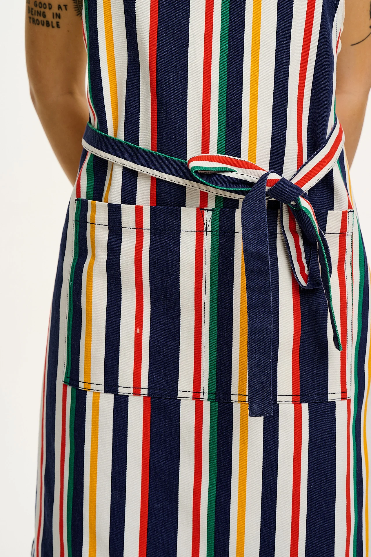 Amaia - Midweight Apron in Brighton Stripe Print