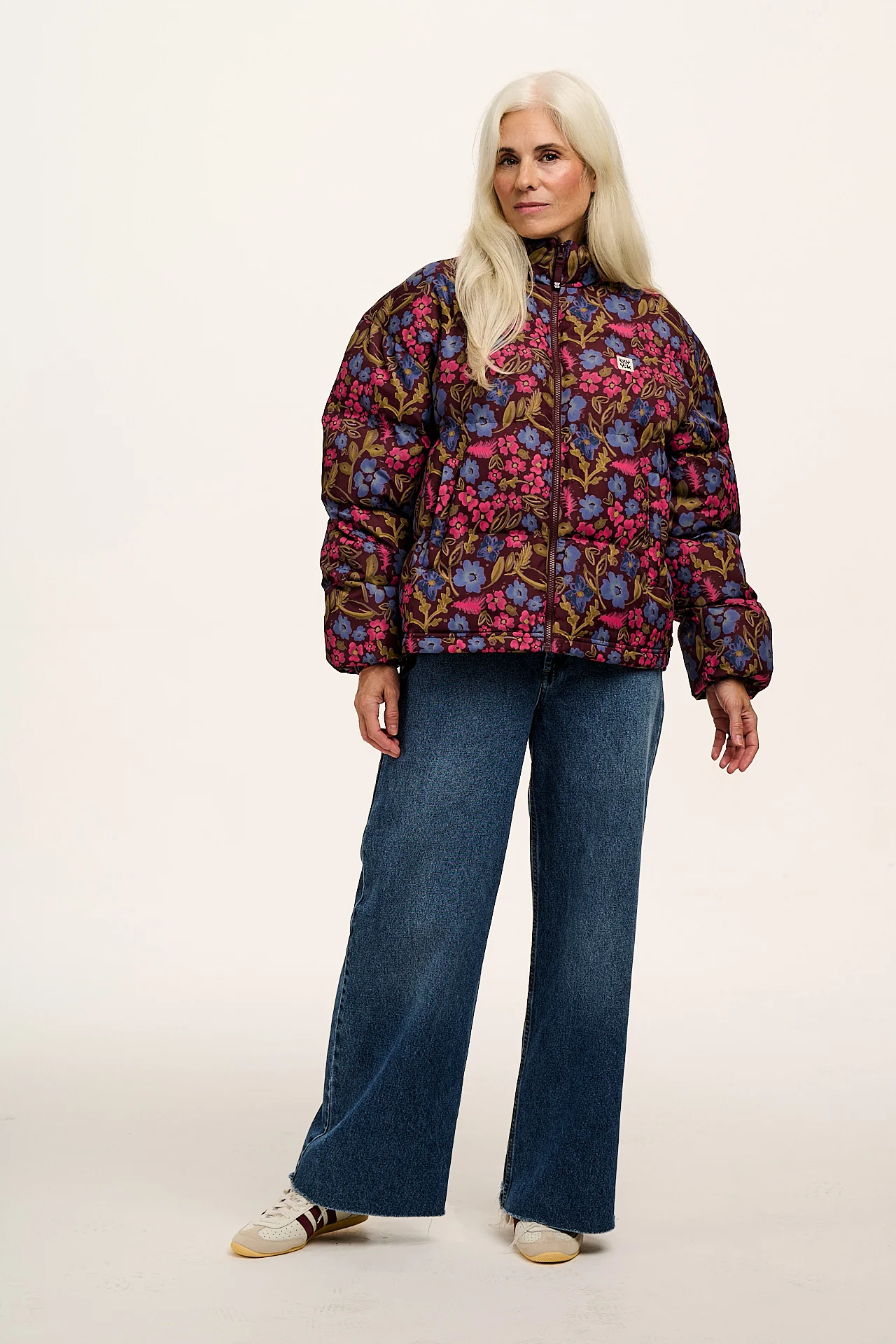 Paloma - Puffer Jacket in Grunge Ditsy Floral Print