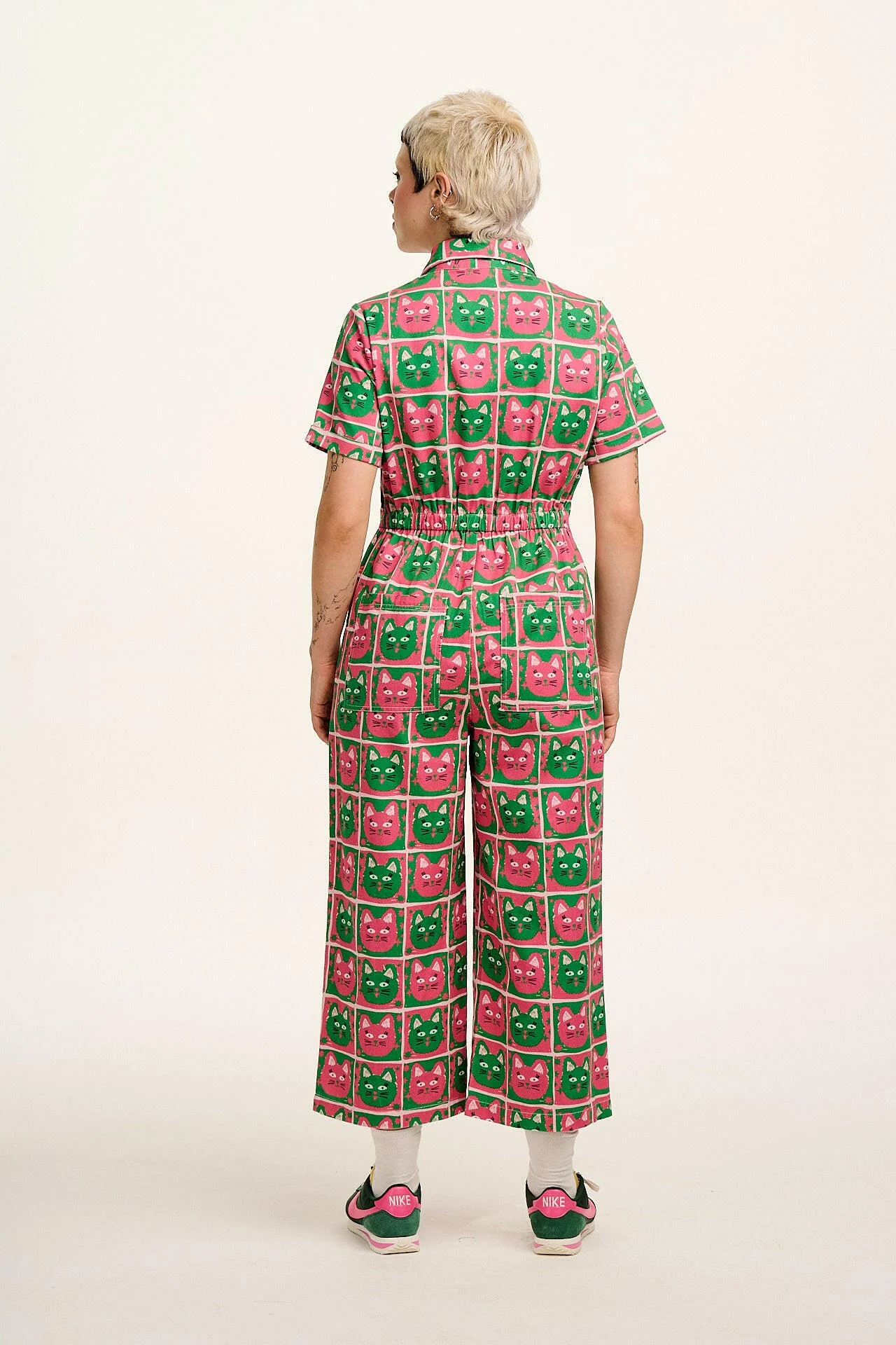 L.E Ragan - Organic Cotton Jumpsuit in Cat Print