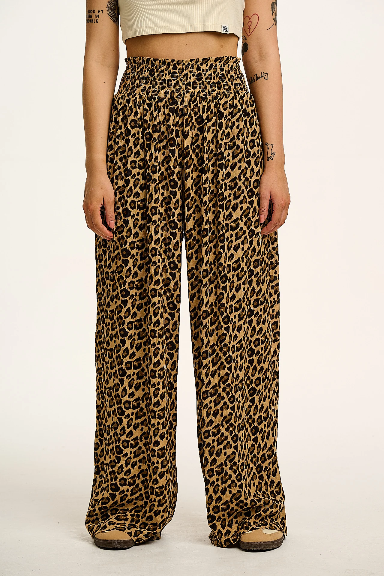 Jody - Trousers in Leopard Print