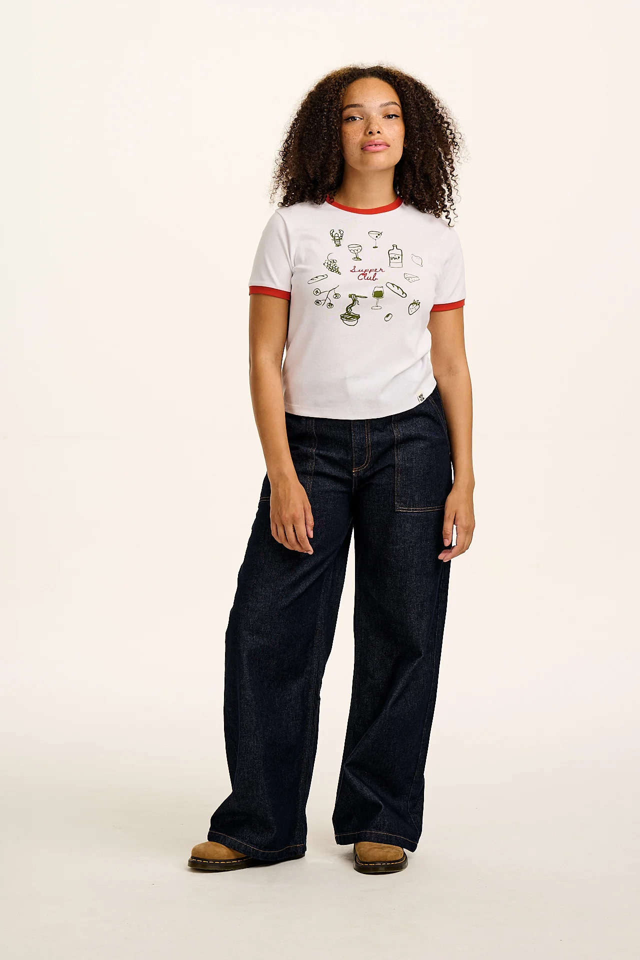 Maya - Cotton Tee in Supper Club Print