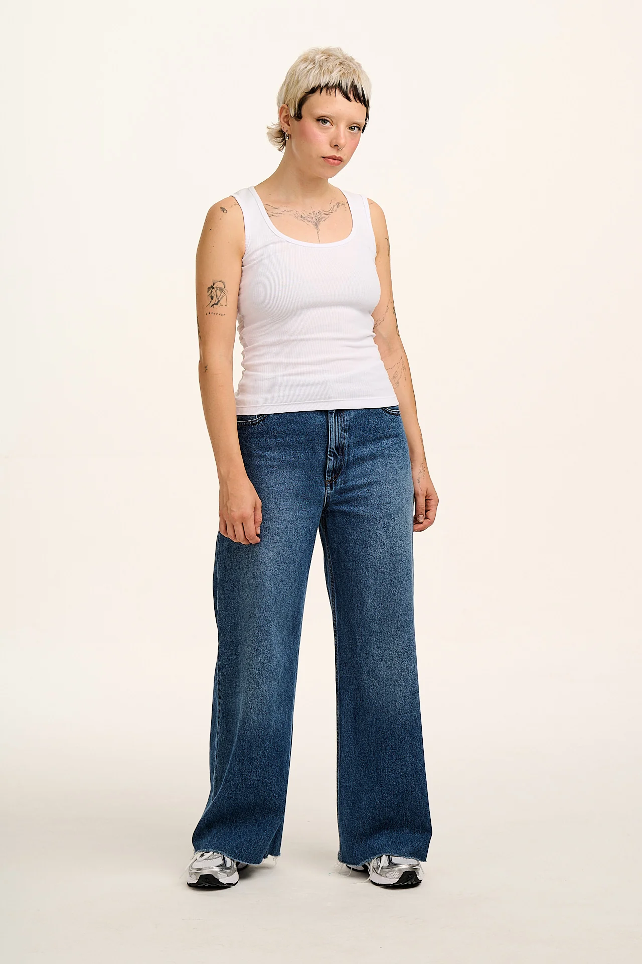 Romy - Ribbed Vest in White