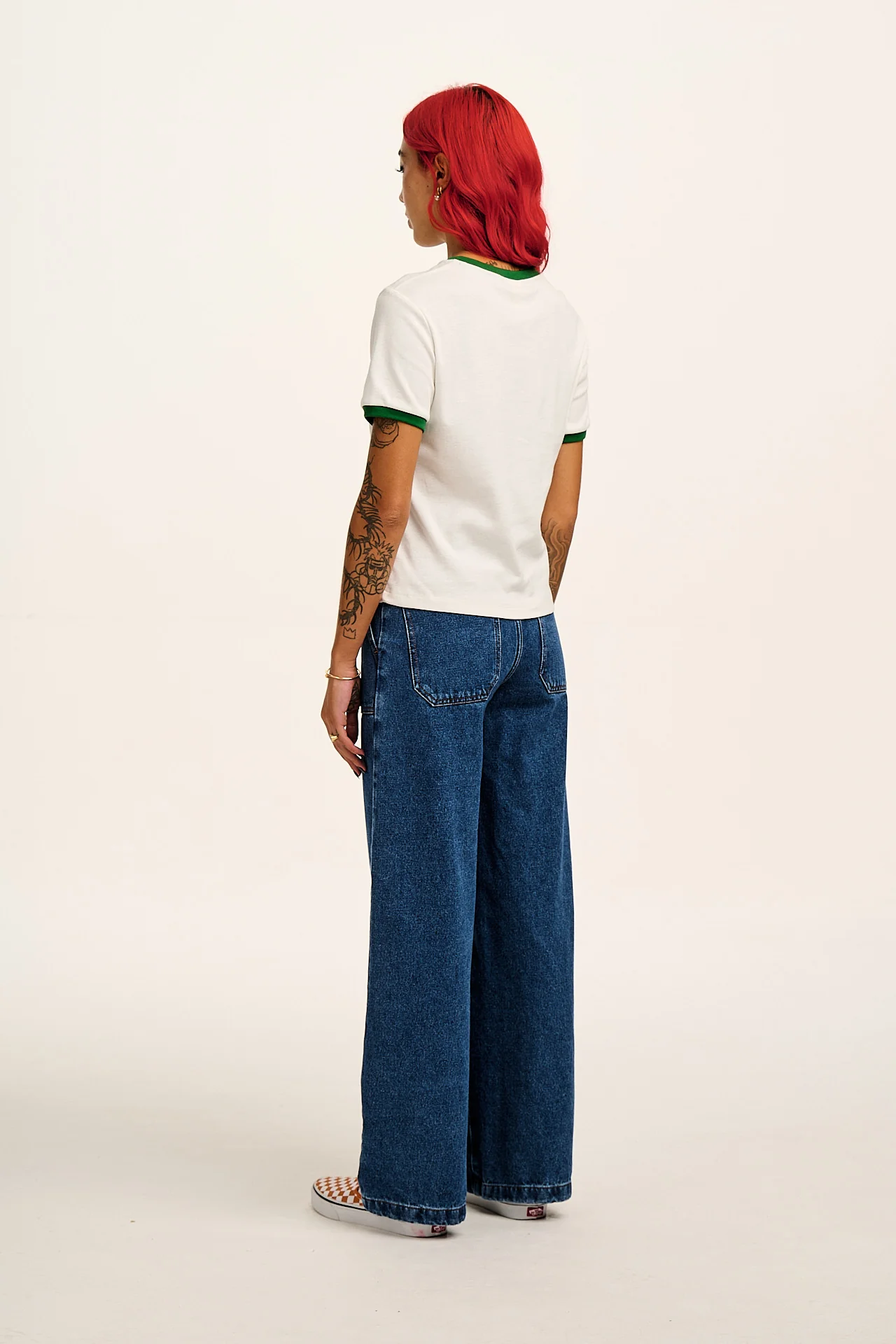 Maya - Cotton Tee in Flower Placement Print