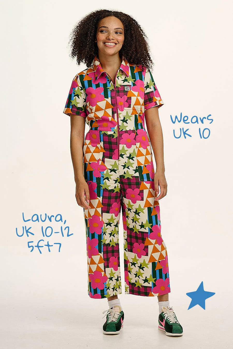 Ragan - Cotton Jumpsuit in Young at Heart Print