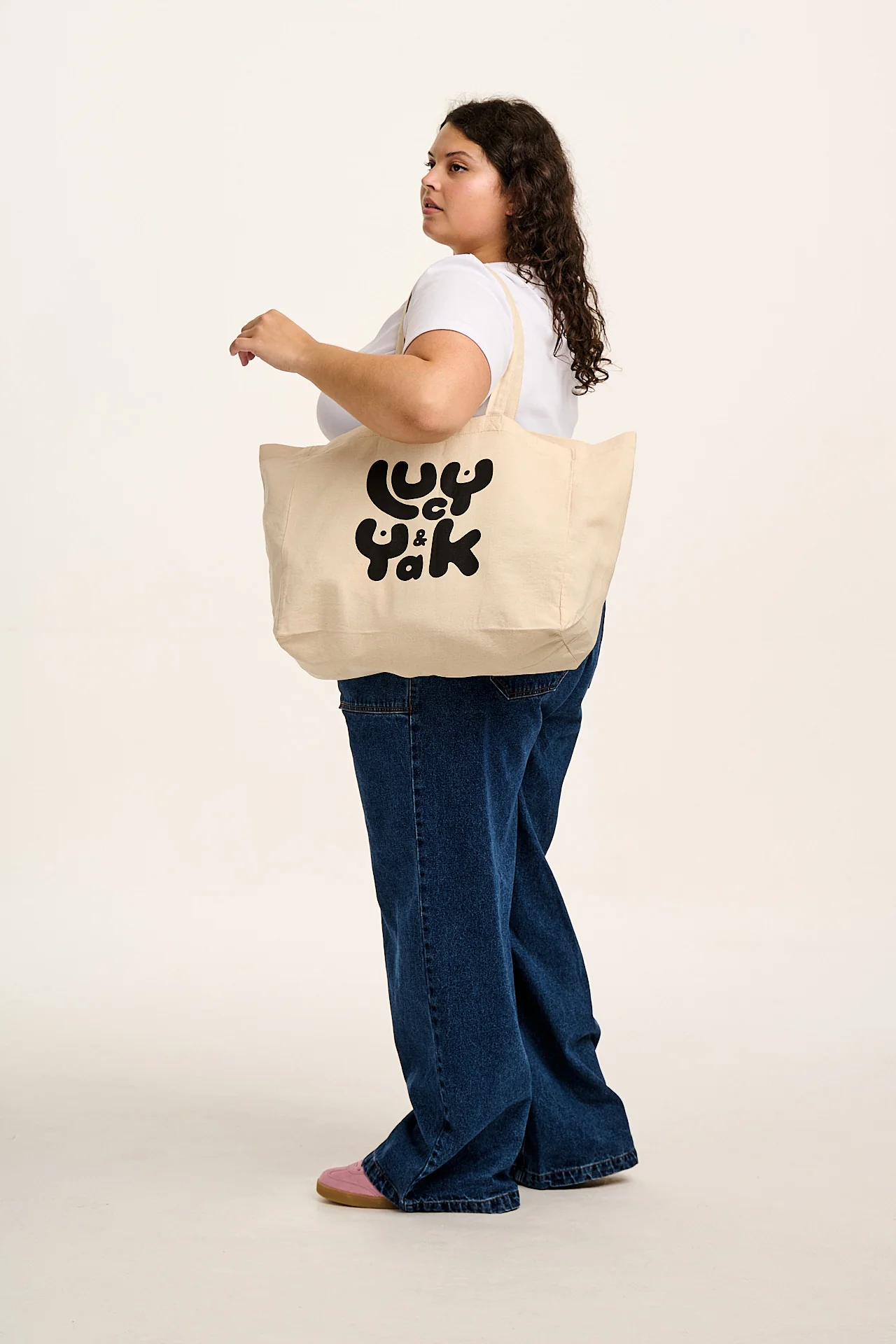 Large Tote Bag in Ecru