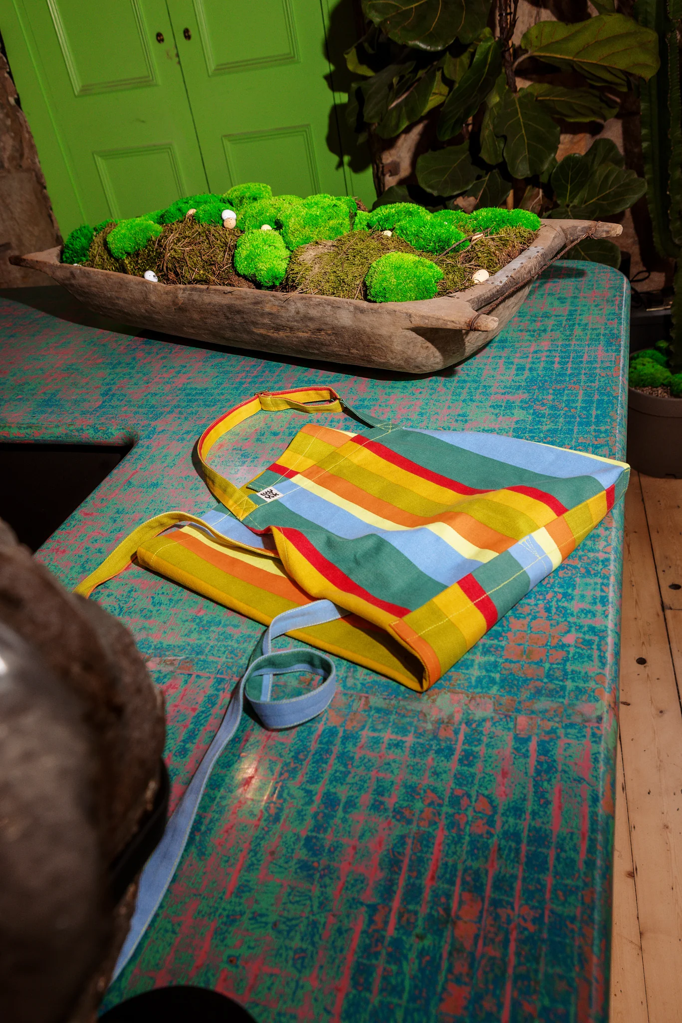 Amaia - Midweight Apron in Laguna Stripe