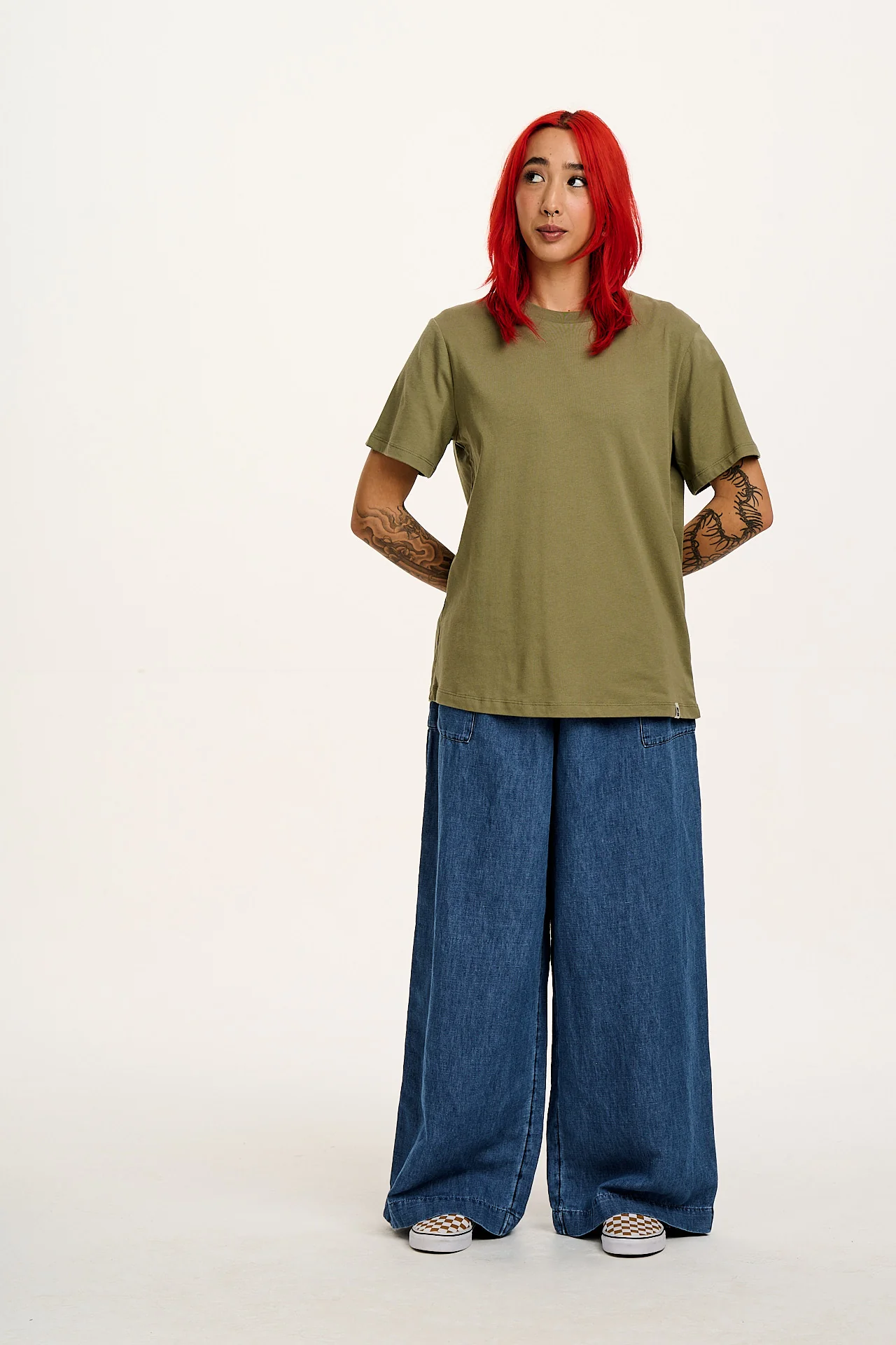 Denver - Cotton Tee in Khaki