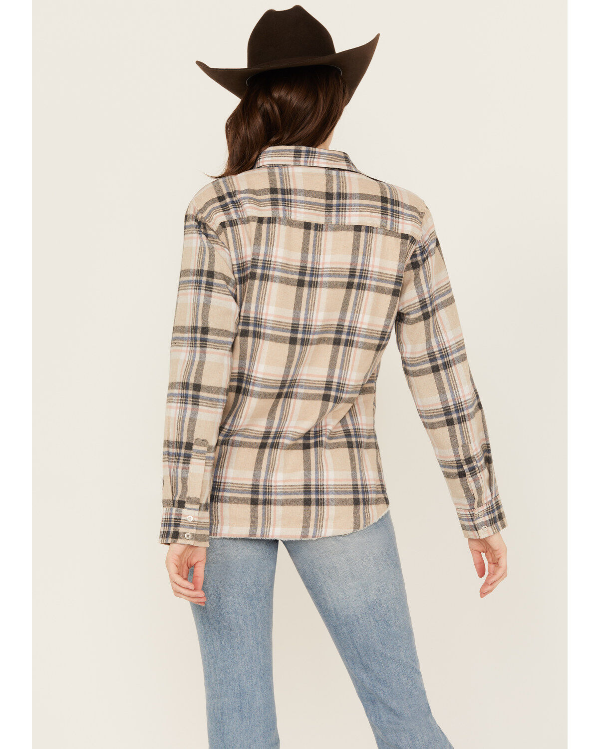 Stillwater Supply Women's Plaid Print Sherpa Lined Shacket