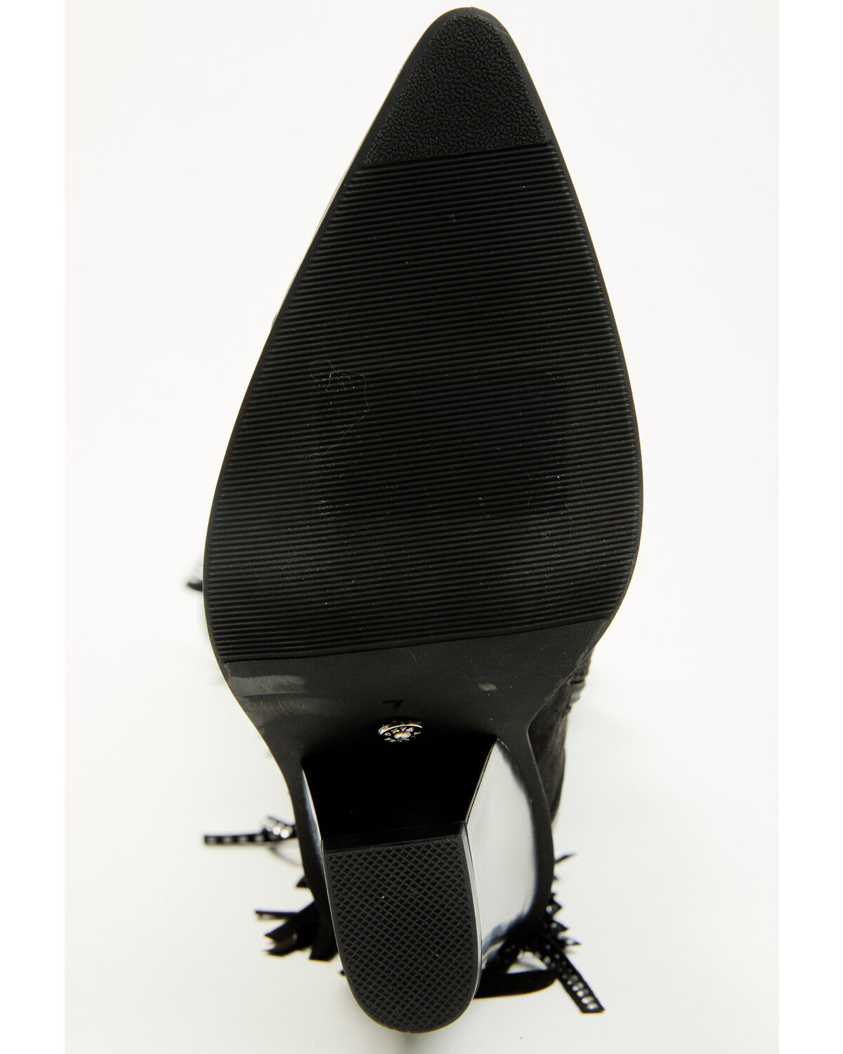 Azalea Wang Women's Nella Over The Knee Embellished Fringe Tall Fashion Boots - Snip Toe