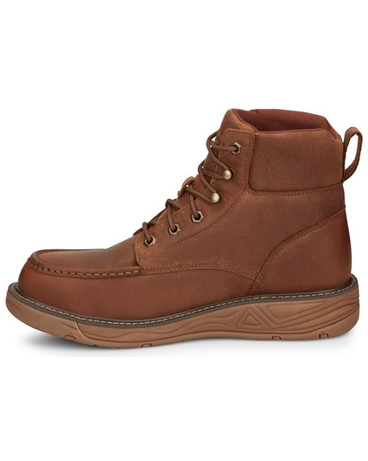 Justin Men's Rush Waterproof 6" Lace-Up Wedge Work Boots - Composite Toe