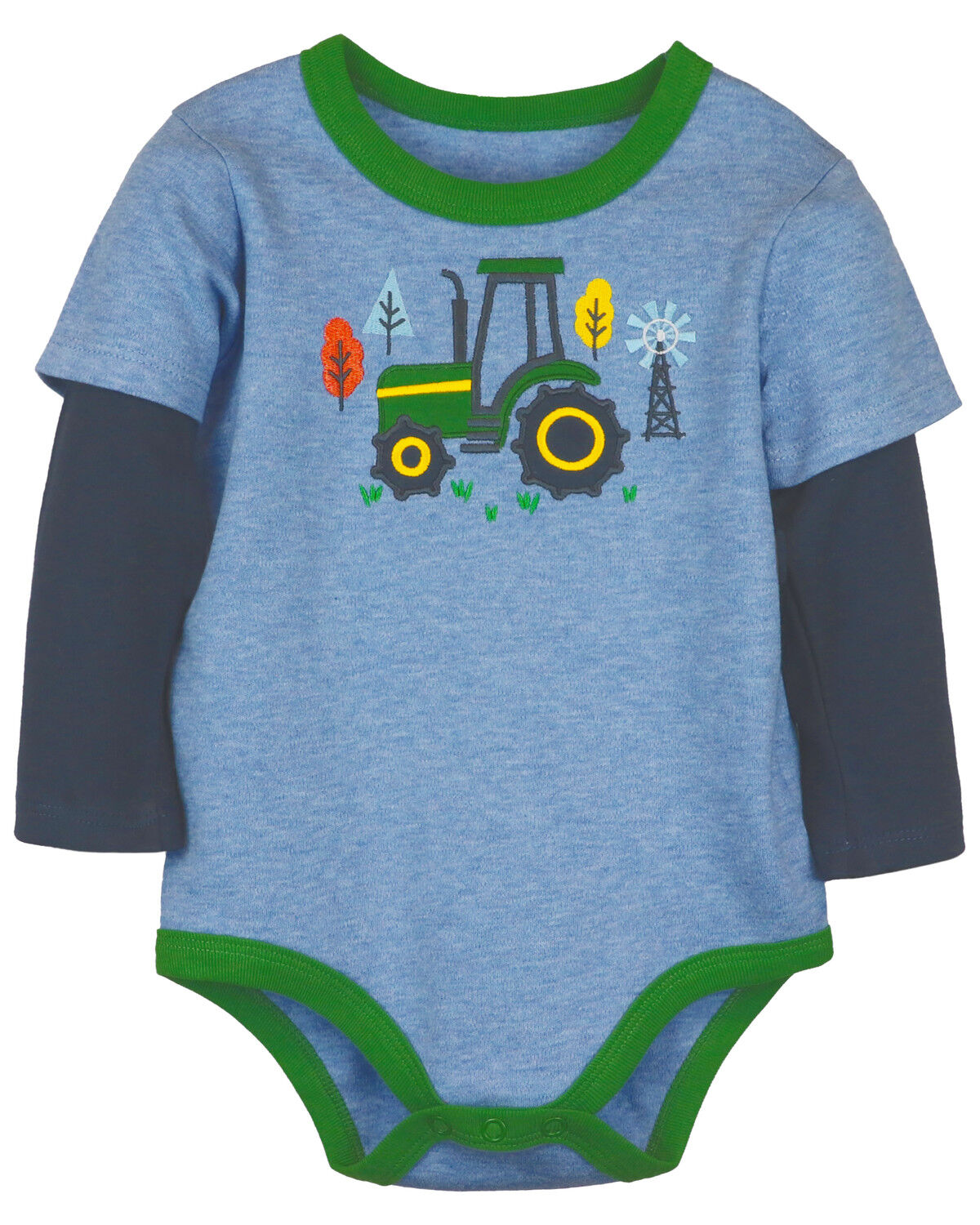 John Deere Infant Boys' Tractor Long Sleeve Onesie