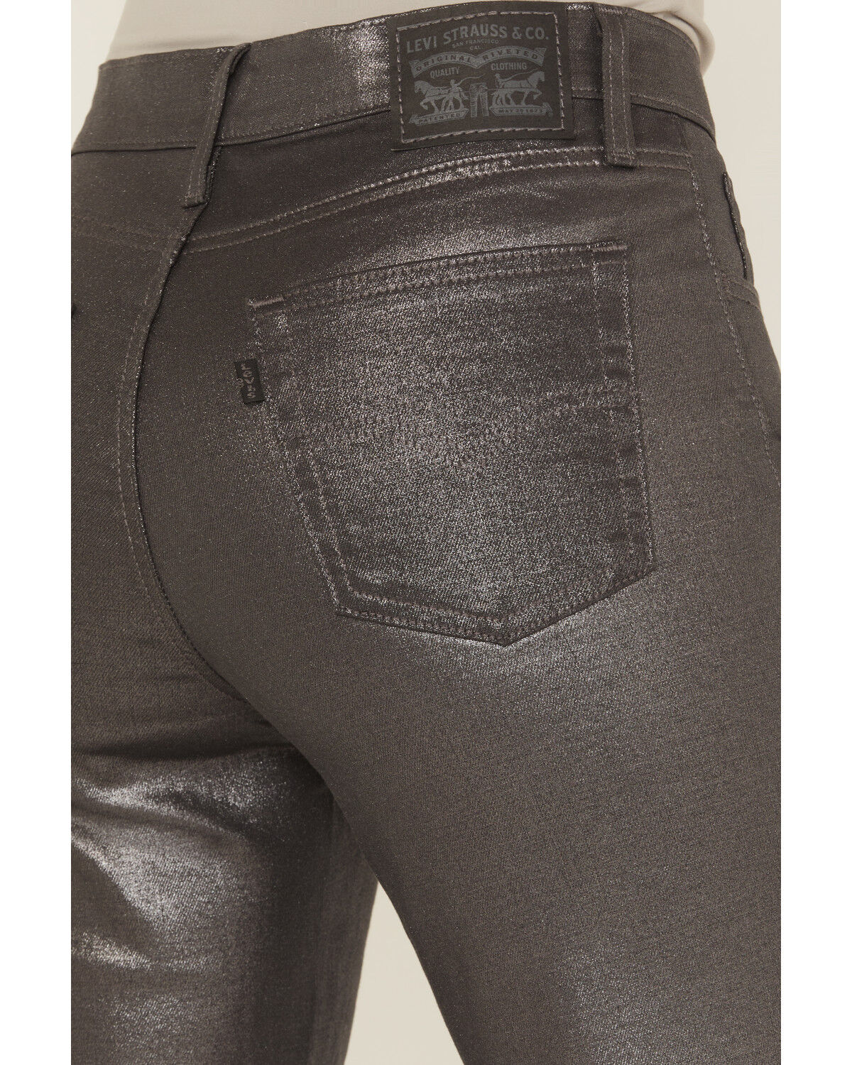 Levi's Women's Shine Til Dawn 724 High Rise Coated Straight Stretch Denim Jeans