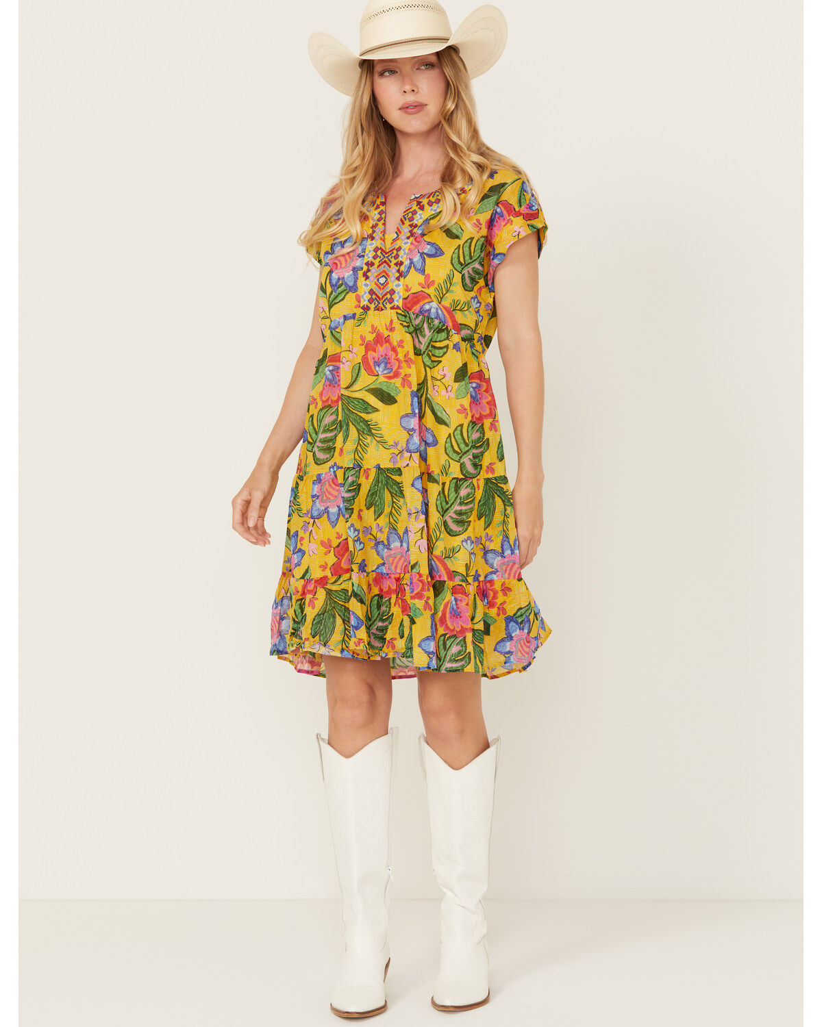 Johnny Was Women's Floral Prairie Mini Dress