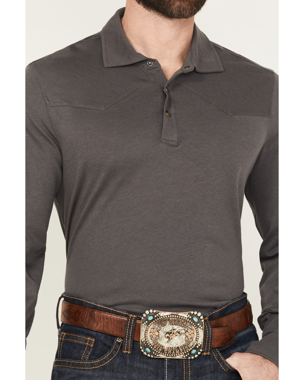 Cody James Black 1978® Men's Drifter Solid Long Sleeve Polo