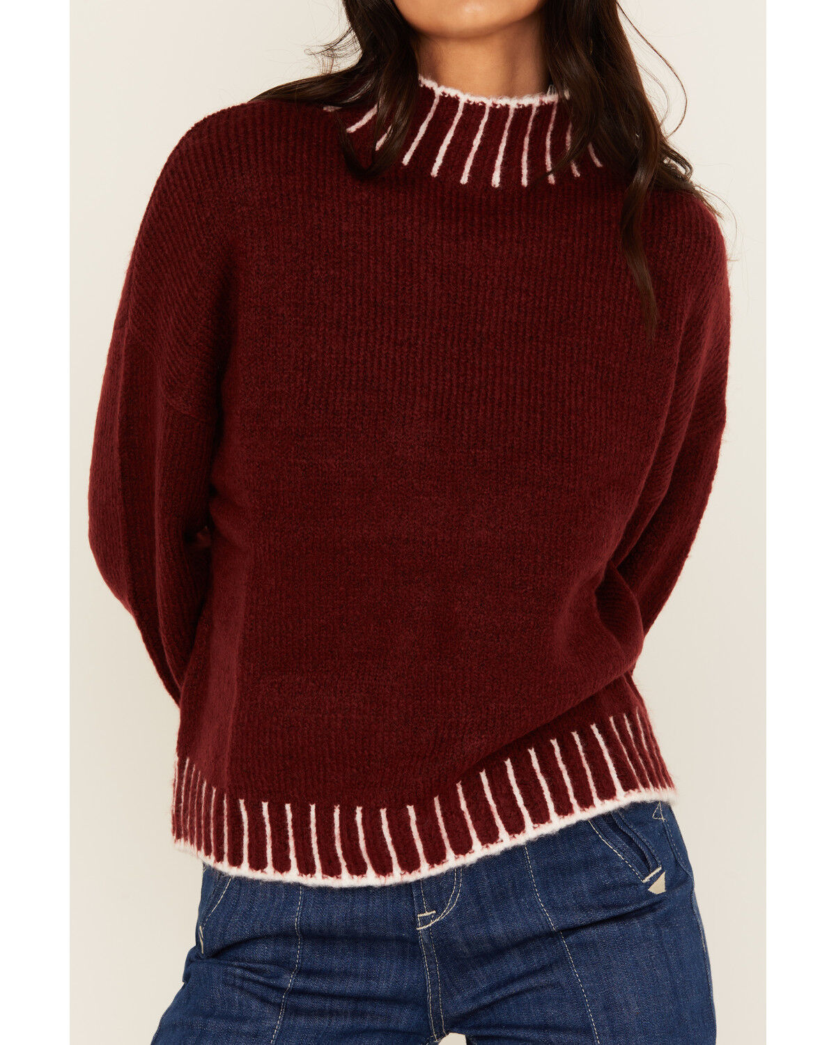 Revel Women's Whip Stitch Turtleneck Sweater