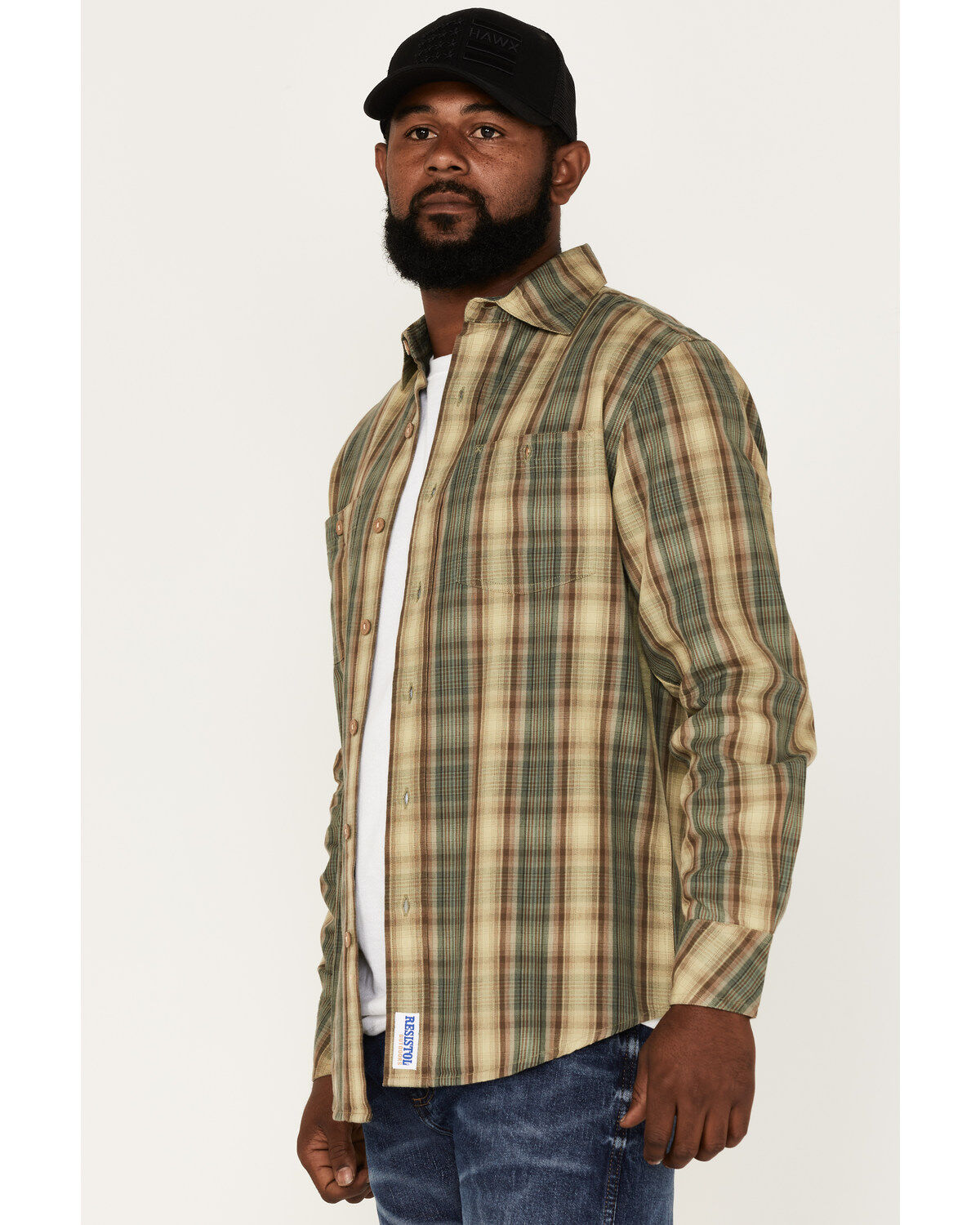 Resistol Men's Boulder Large Plaid Button Down Western Shirt