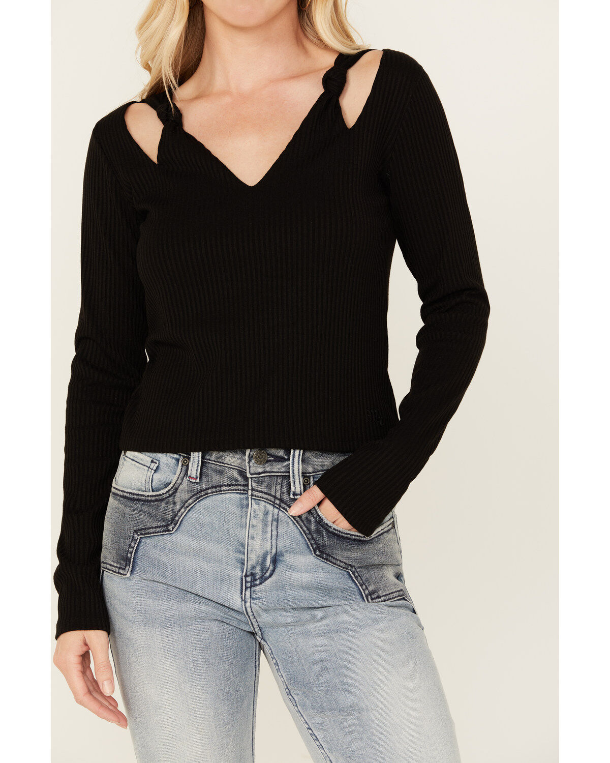 Miss Me Women's Boot Barn Exclusive Solid Long Sleeve Knit Top