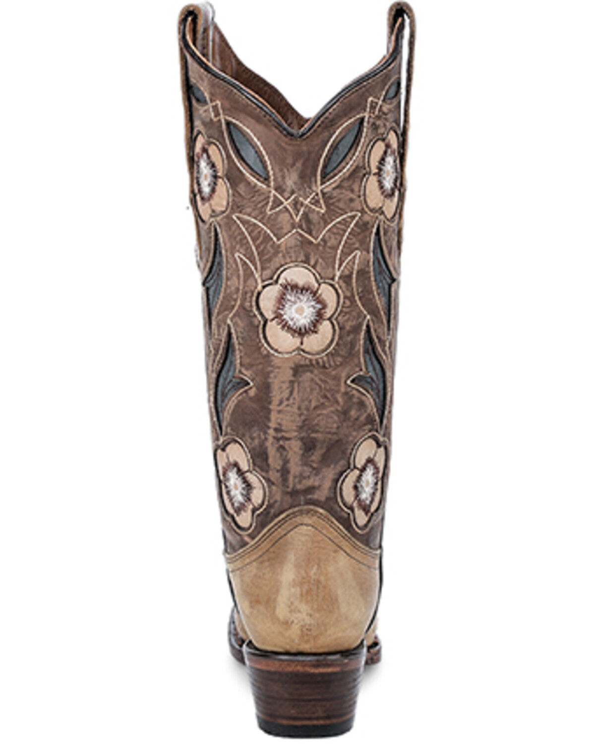 Circle G Women's Floral Inlay Western Boots - Snip Toe