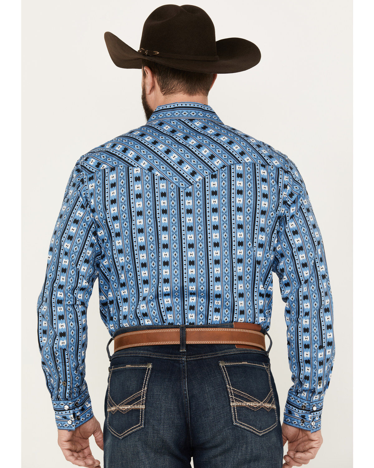 Cinch Men's Southwestern Print Long Sleeve Western Snap Shirt